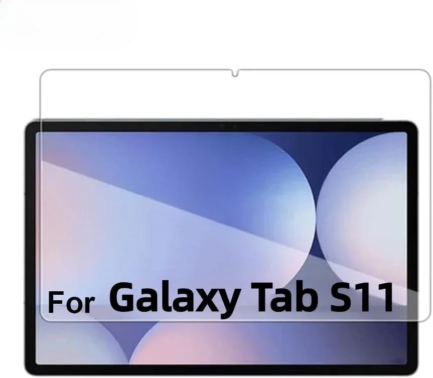 محافظ صفحه نمایش 2 عددی Gruattreay سازگار با Samsung Galaxy Tab S11 2025 (SM-X730/X736B) 11 اینچ، سختی 9H، ضد خش، فیلم شیشه ای حرارت دیده، شفاف HD