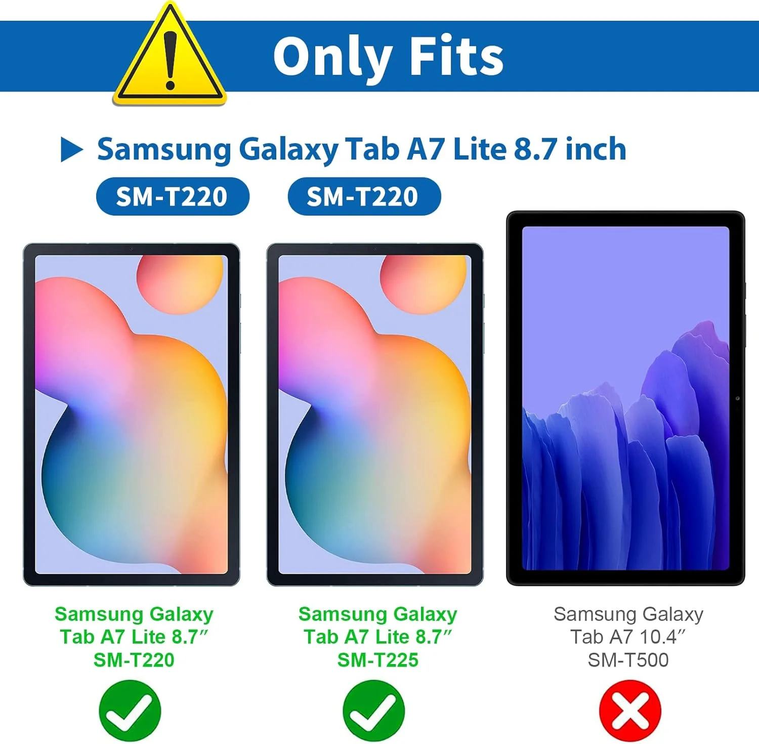 محافظ صفحه نمایش سازگار با تبلت سامسونگ گلکسی تب A7 لایت، فیلم شیشه ای حرارت دیده برای گلکسی تب A7 لایت SM-T220 / SM-T225 ضد خش نصب آسان