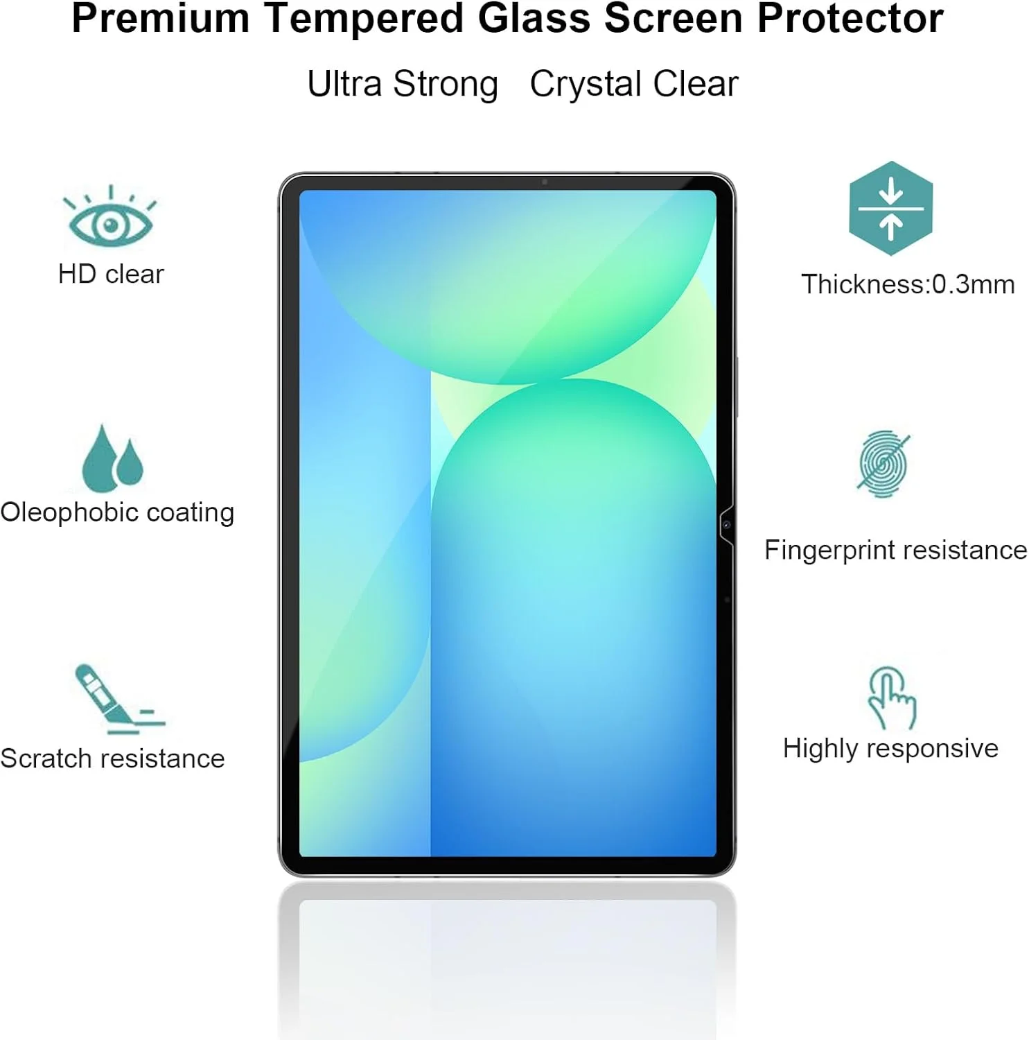 محافظ صفحه نمایش [بسته 2 عددی] Gerutek برای گلکسی تب S8 (SM-X700/X706)/ سامسونگ گلکسی تب S7 11 اینچ (SM-T870/T875) شیشه حرارت دیده [فوق العاده شفاف] [ضد خش] [سختی 9H] برای سامسونگ تب S8/S7