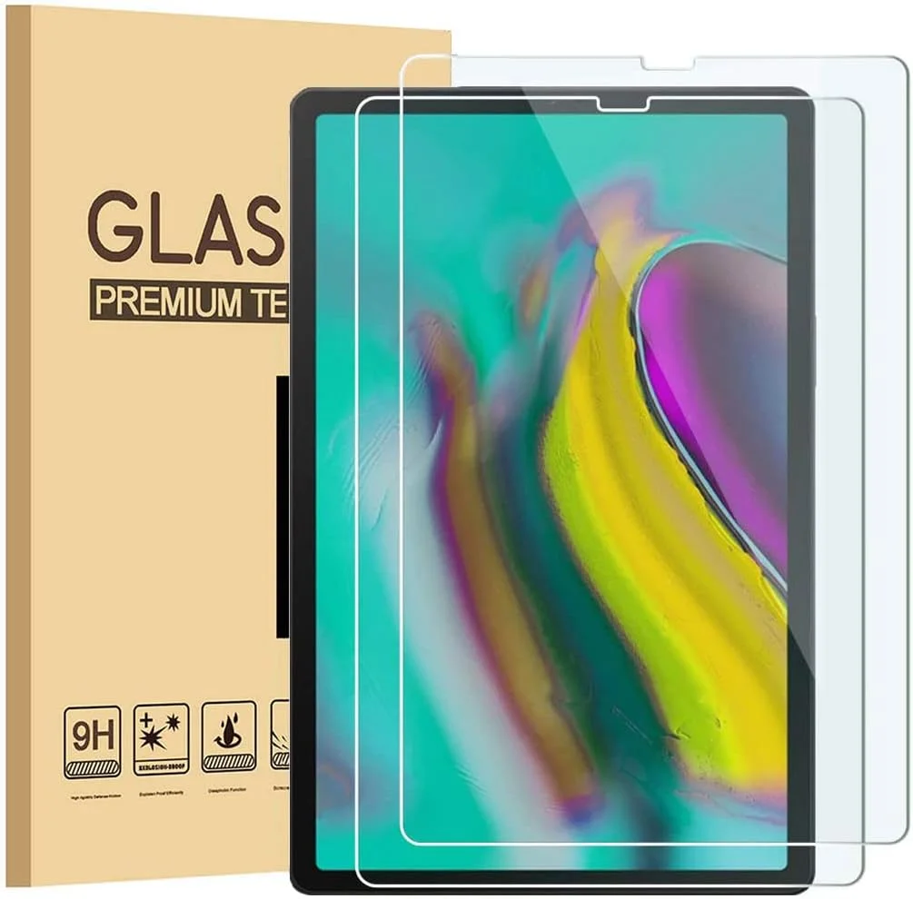 محافظ صفحه نمایش EpicGadget [بسته 2 عددی] برای گلکسی تب S5e SM-T720/T725، مقاوم در برابر خراش، بدون حباب، شیشه حرارت دیده برای تبلت سامسونگ گلکسی تب S5e با نمایشگر 10.5 اینچی (عرضه شده در سال 2019)