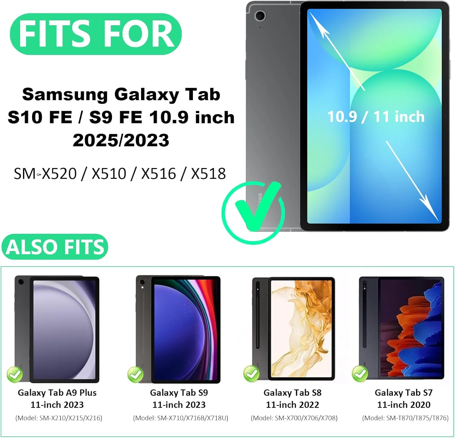 محافظ صفحه نمایش شیشه ای حرارت دیده ضد نور آبی ZenRich [بسته 2 عددی] برای تبلت سامسونگ گلکسی تب S9 FE/تب A9 پلاس/تب S9/ تب S8/ تب S7 با پوشش ضد تابش نور/ سختی 9H/ بدون حباب/ سازگار با قاب