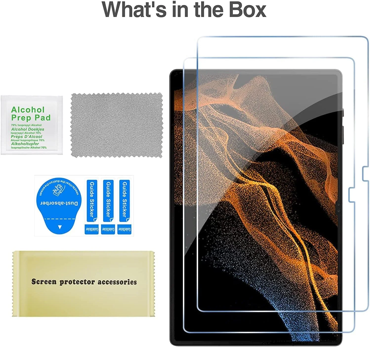 محافظ صفحه نمایش شیشه ای Succtopy برای تبلت سامسونگ گلکسی تب S9 Ultra سایز 14.6 اینچ مدل SM-X910/SM-X916 (2 عدد) [ضد خش] [ضد اثر انگشت] [فوق العاده شفاف] [سختی 9H] مناسب برای Samsung Tab S9 Ultra 14.6 اینچ 2023