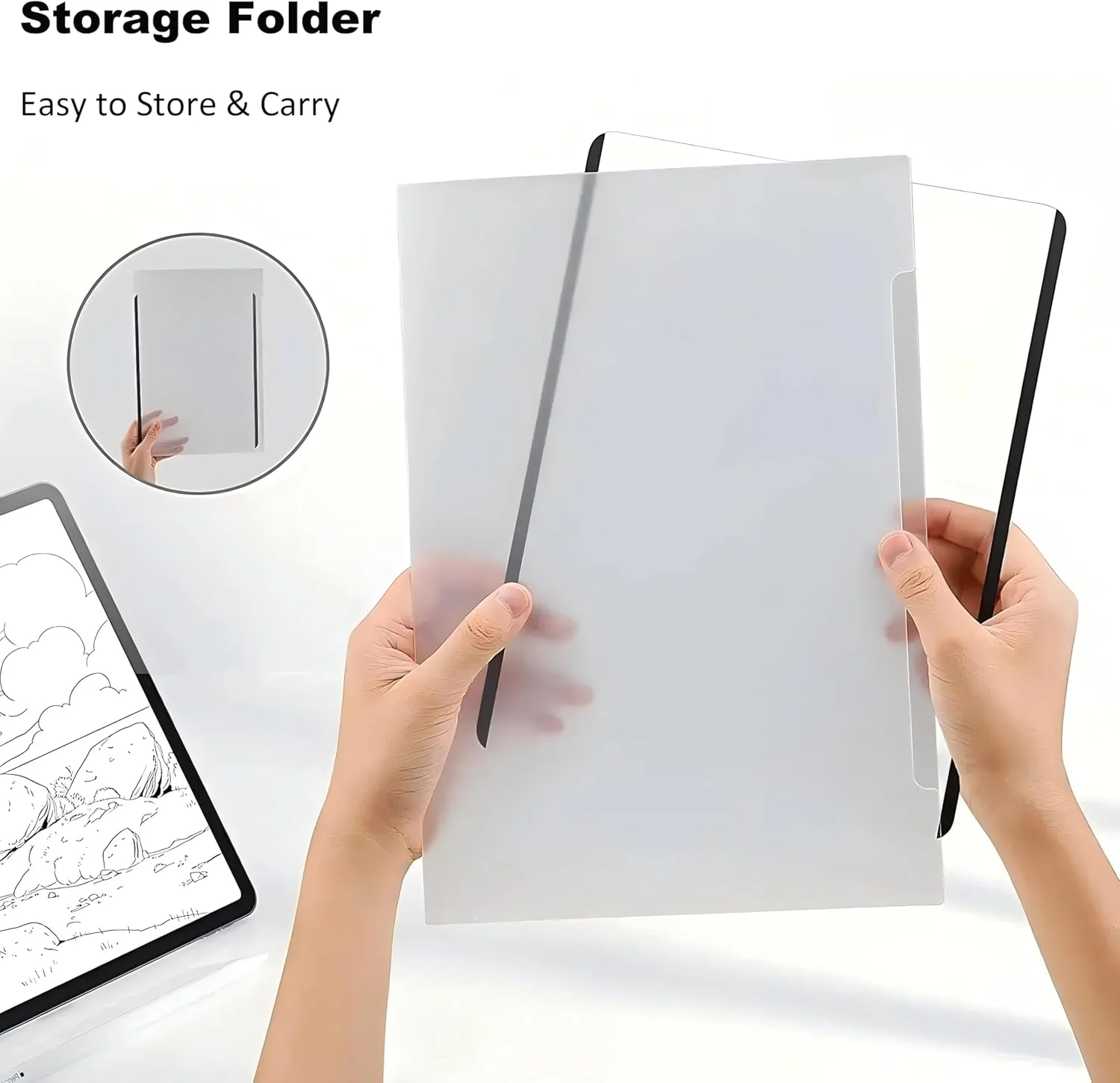 محافظ صفحه نمایش مغناطیسی کاغذ مانند Kejuthrv سازگار با Samsung Galaxy Tab A9 Plus، برای طراحی، نوشتن و نقاشی مانند کاغذ، جداشدنی و قابل استفاده مجدد، محافظ صفحه نمایش مات A9 + ضد تابش نور