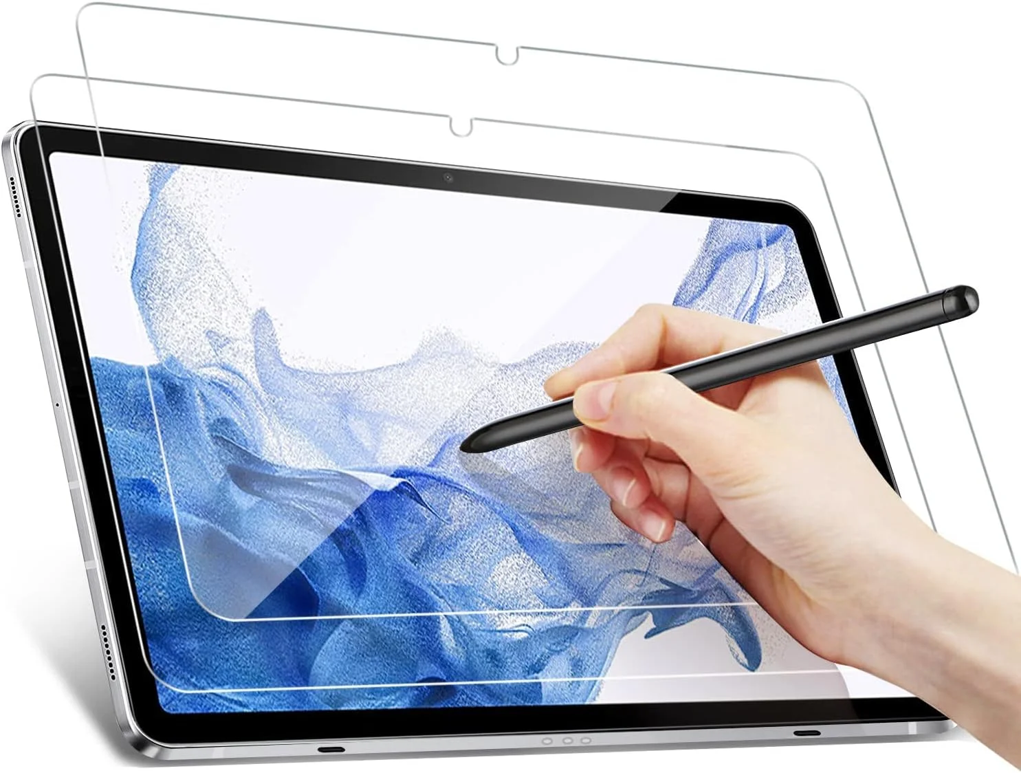 محافظ صفحه نمایش AWH سازگار با تبلت سامسونگ گلکسی تب S8+ / گلکسی تب S7 FE / گلکسی تب S7 پلاس 12.4 اینچ، [2 عدد] محافظ صفحه نمایش حرارت دیده.
