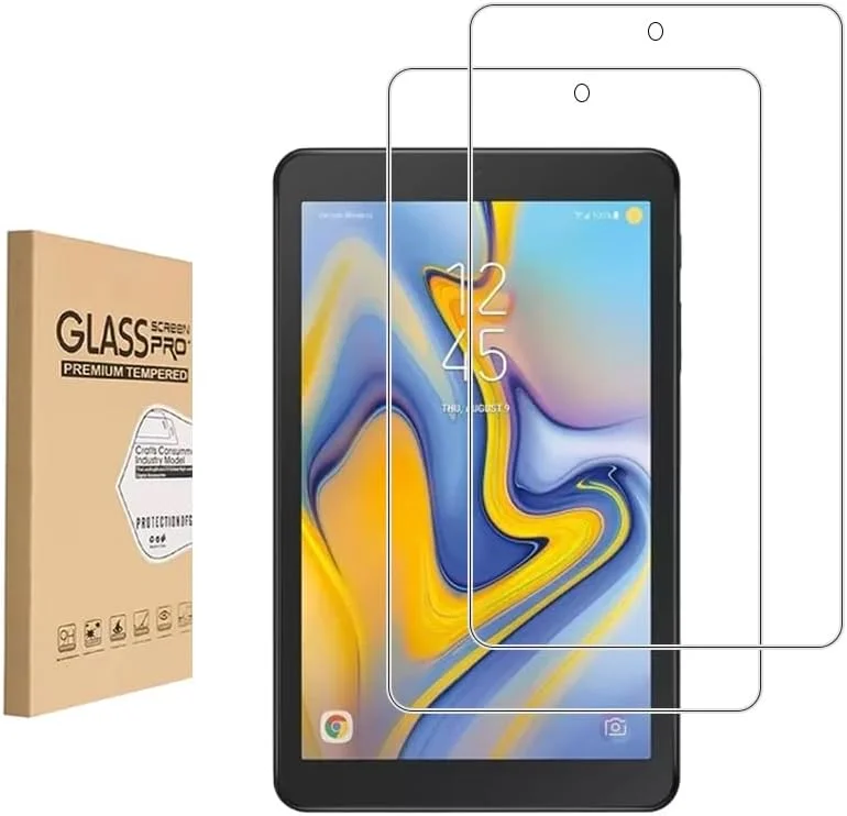 محافظ صفحه نمایش شونویگ (2 عددی) برای تبلت سامسونگ گلکسی تب A 8.0 اینچ (مدل SM-T387)، شیشه حرارت دیده، سختی 9H، ضد خش، بدون حباب، نصب آسان و سازگار با قاب