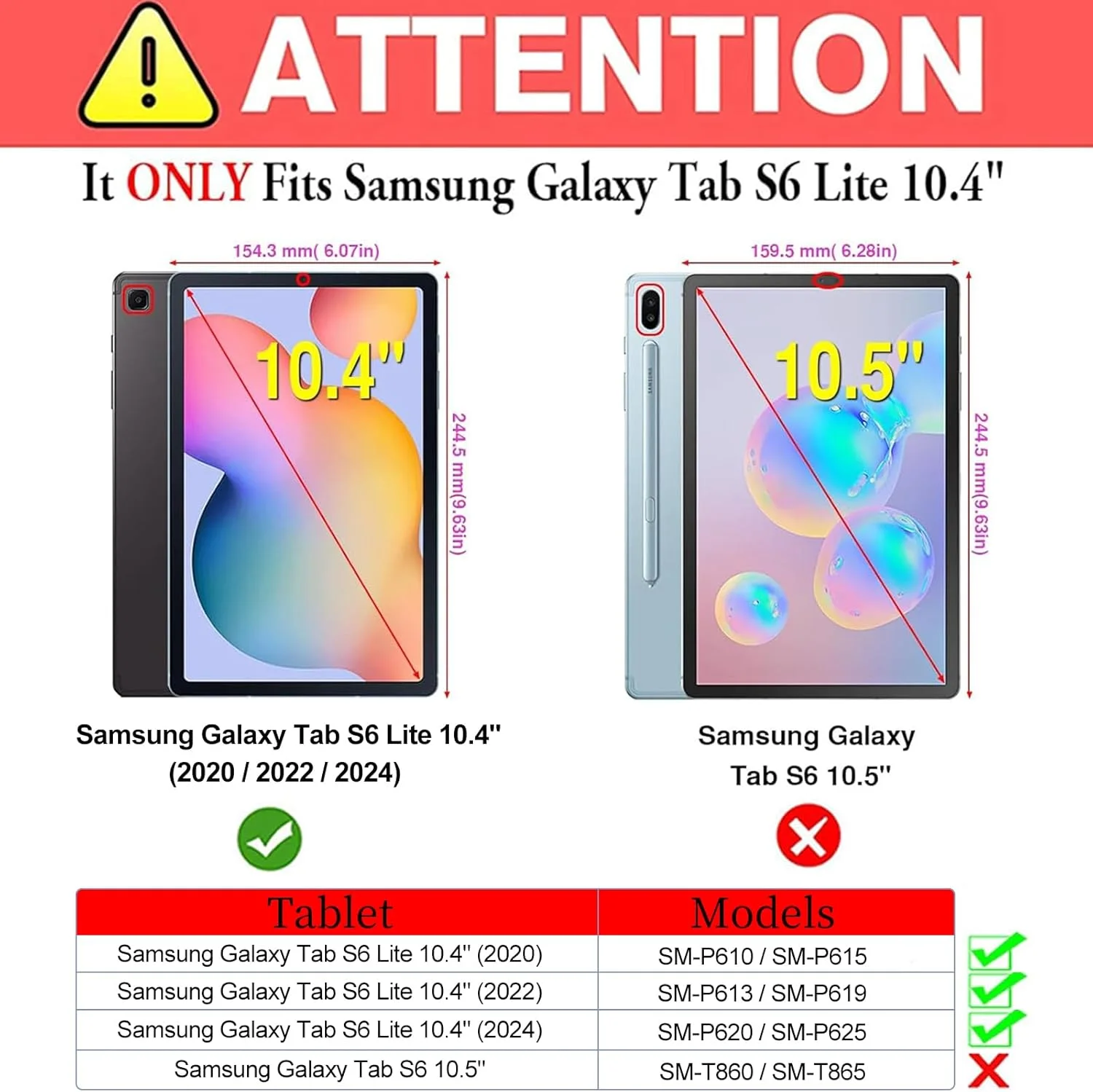 محافظ صفحه نمایش گلس GOZOPO [دو عددی] برای تبلت سامسونگ گلکسی تب S6 لایت 10.4 اینچ مدل P610/P615 [لبه گرد 2.5D]، فیلم شیشه ای حرارت دیده مقاوم در برابر خراش برای سامسونگ تب S6 لایت 10.4