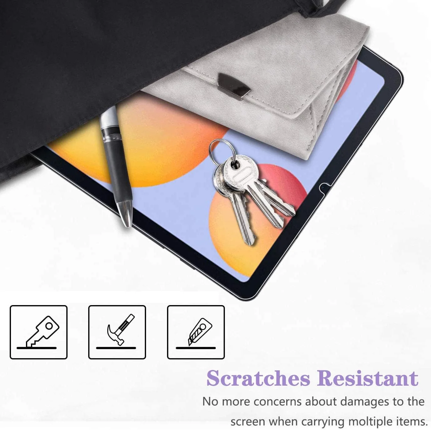 محافظ صفحه نمایش گلس GOZOPO [دو عددی] برای تبلت سامسونگ گلکسی تب S6 لایت 10.4 اینچ مدل P610/P615 [لبه گرد 2.5D]، فیلم شیشه ای حرارت دیده مقاوم در برابر خراش برای سامسونگ تب S6 لایت 10.4