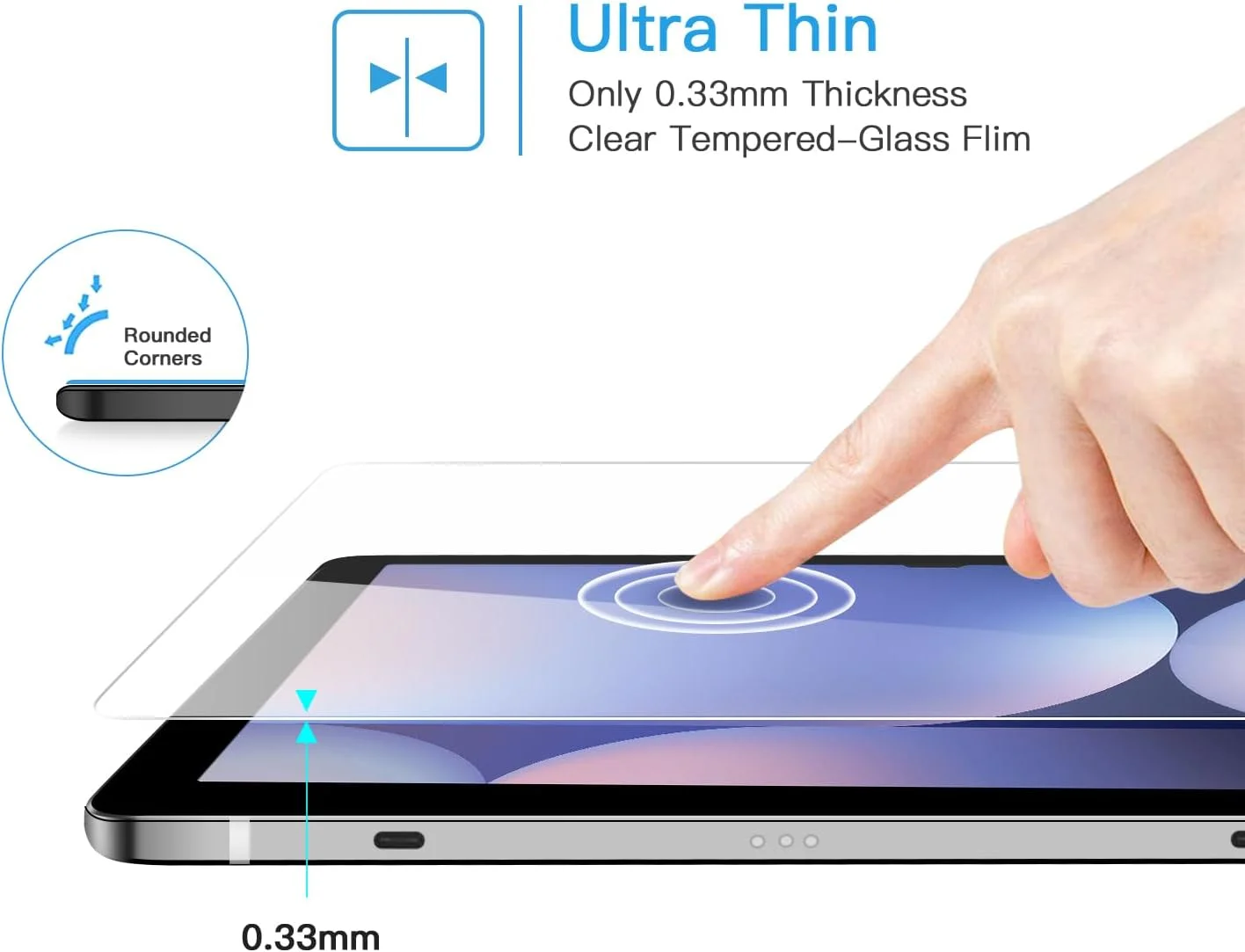 محافظ صفحه نمایش Benazcap ZtotopCases سازگار با تبلت سامسونگ گلکسی تب S8+ / گلکسی تب S7 FE / گلکسی تب S7 پلاس 12.4 اینچ، [2 عدد] محافظ صفحه نمایش حرارت دیده