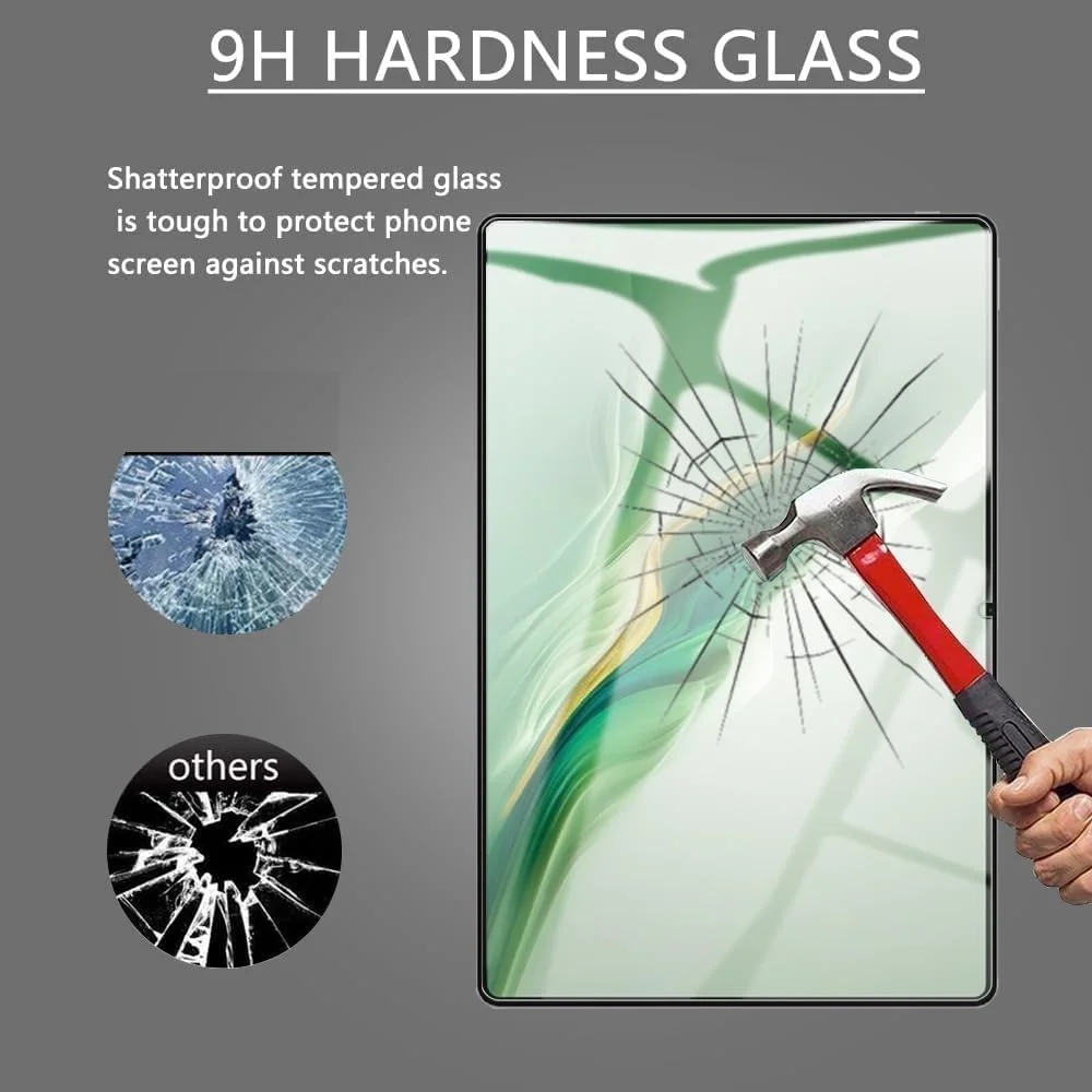 محافظ صفحه نمایش شیشه ای حرارت دیده برای تبلت آنر مجیک پد 2 12.3 اینچی [بدون حباب] [سختی 9H] [مقاوم در برابر خراش] فیلم محافظ شیشه ای حرارت دیده برای آنر مجیک پد 2 شفاف (1)