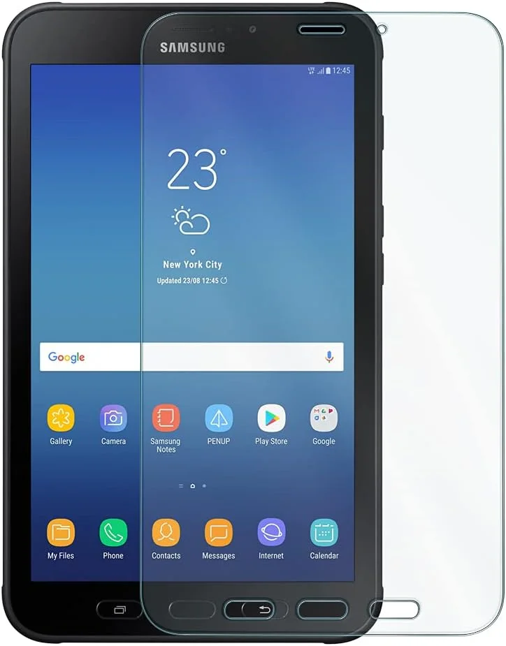 محافظ صفحه نمایش REY 2X برای Samsung Galaxy TAB ACTIVE2 8.0" 4G، فیلم شیشه ای حرارت دیده برای تبلت، کیفیت عالی، محافظت کامل در برابر خراش، شکستگی و رطوبت، [بسته 2 عددی]