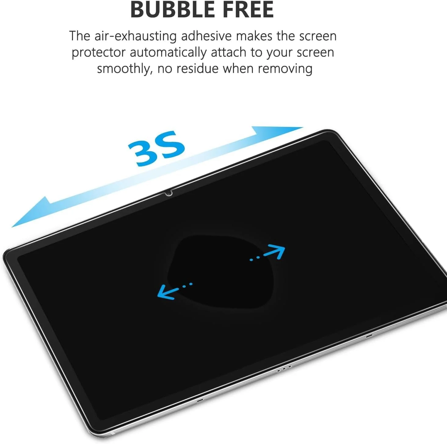 محافظ صفحه نمایش Muzz برای Samsung Galaxy Tab A9 Plus 5G، شیشه حرارت دیده، بسته 2 عددی، سختی بالا، شفاف برای Tab A9+ 11 اینچ