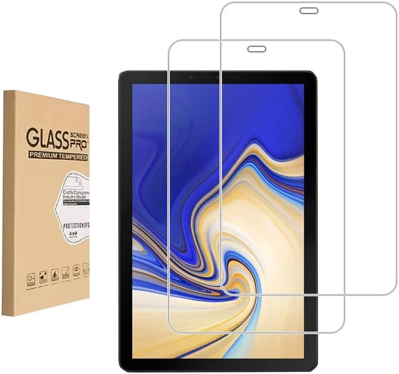 محافظ صفحه نمایش شونویگ (2 عددی) برای تبلت سامسونگ گلکسی تب A2 (SM-T590, SM-T595) شیشه حرارت دیده، سختی 9H ضد خش، بدون حباب، نصب آسان و سازگار با قاب