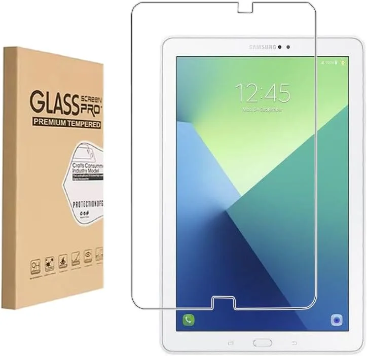 محافظ صفحه نمایش Shunwige برای Samsung Galaxy Tab A 10 (10 اینچی، P585/P580)، شیشه حرارت دیده، سختی 9H ضد خش، بدون حباب، نصب آسان و سازگار با قاب (1 عدد)