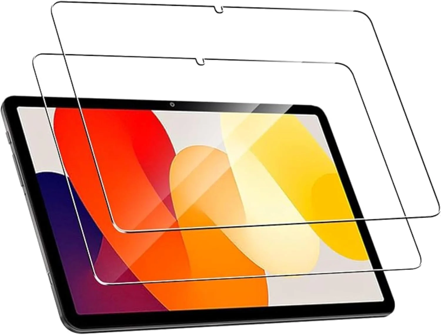 [بسته 2 عددی] محافظ صفحه نمایش جدید سازگار با SAMSUNG T377، فیلم شیشه ای حرارت دیده، ضد اثر انگشت، سختی 9H و ضد ضربه [پوشش کامل HD] [نصب آسان]