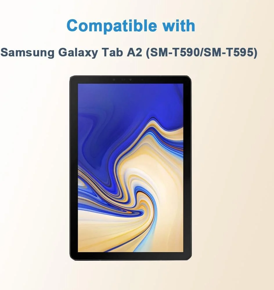 محافظ صفحه نمایش شونویگ (2 عددی) برای تبلت سامسونگ گلکسی تب A2 (SM-T590, SM-T595) شیشه حرارت دیده، سختی 9H ضد خش، بدون حباب، نصب آسان و سازگار با قاب