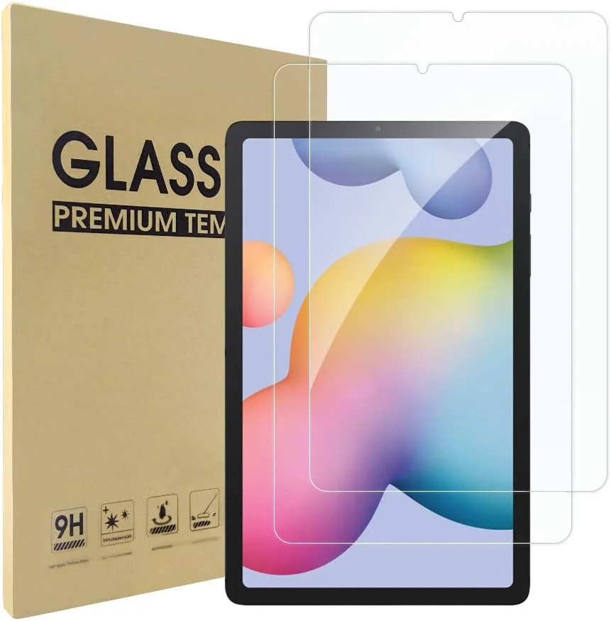 محافظ صفحه نمایش سیمپک AWH بسته 2 عددی سازگار با Samsung Galaxy Tab S6 Lite 10.4، محافظ صفحه شیشه ای حرارت دیده جایگزین فیلم شفاف [سختی 9H] [بدون حباب]