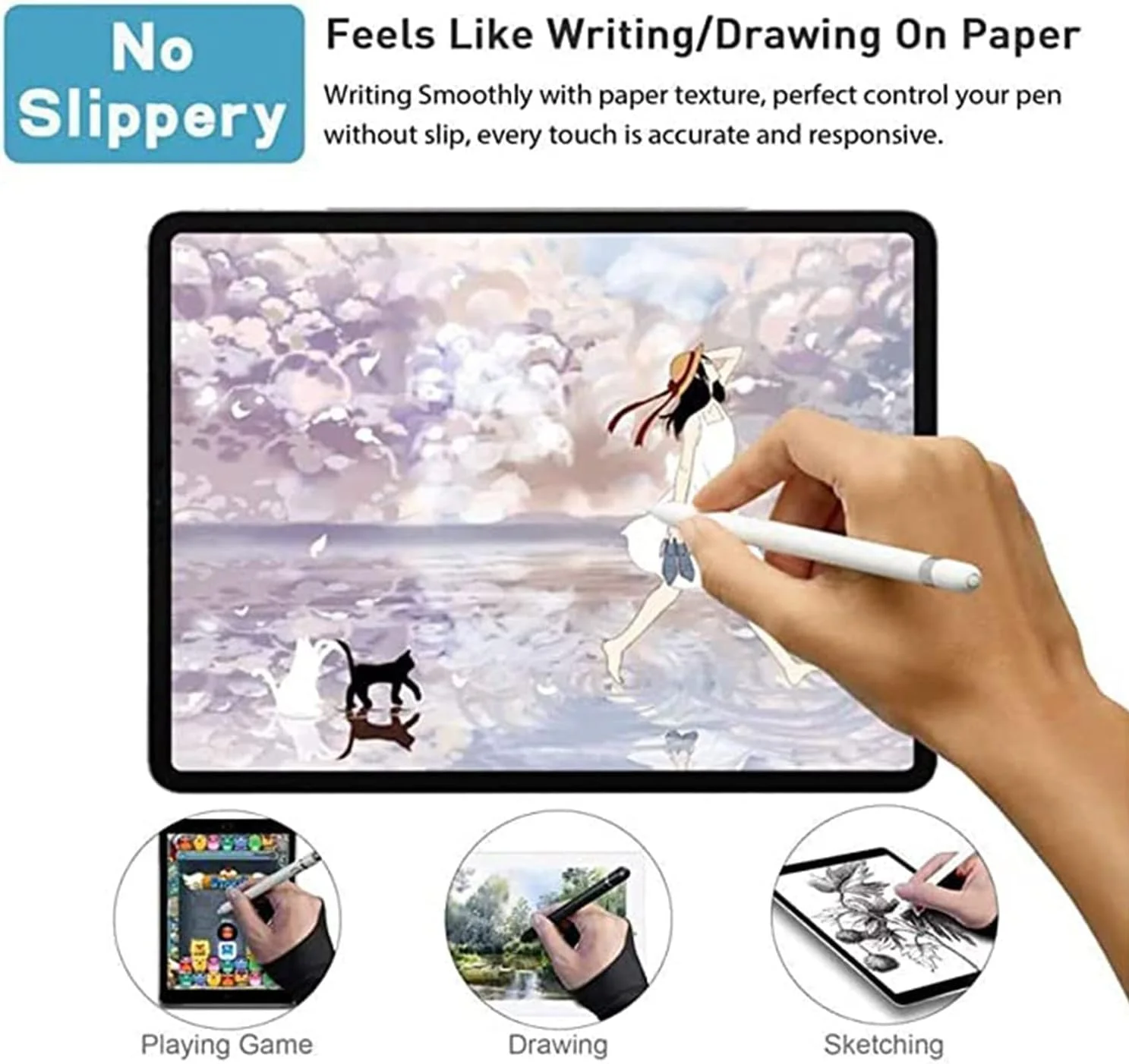 محافظ صفحه نمایش لوکیون (2 عددی) سازگار با تبلت سامسونگ گلکسی تب S8 Ultra 14.6 اینچی، فیلم کاغذی برای نوشتن و طراحی - ضد خش، بدون حباب (شفاف)