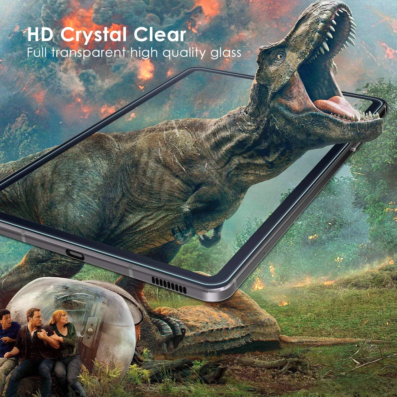 محافظ صفحه نمایش سیمپک AWH بسته 2 عددی سازگار با Samsung Galaxy Tab S6 Lite 10.4، محافظ صفحه شیشه ای حرارت دیده جایگزین فیلم شفاف [سختی 9H] [بدون حباب]