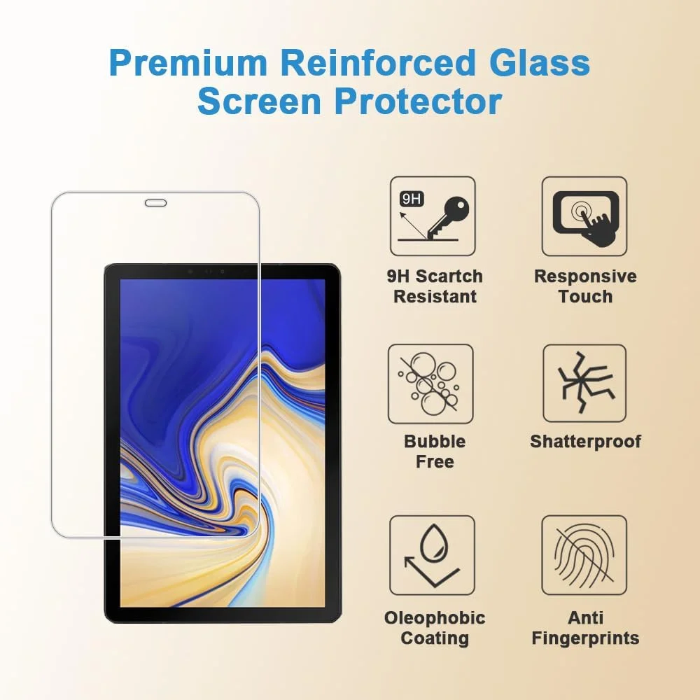 محافظ صفحه نمایش Shunwige برای Samsung Galaxy Tab A2 (SM-T590, SM-T595) شیشه حرارت دیده، سختی 9H ضد خش، بدون حباب، نصب آسان و سازگار با قاب (1 عدد) محافظ صفحه نمایش Shunwige برای Samsung Galaxy Tab A2 (SM-T590, SM-T595) شیشه حرارت دیده، سختی 9H ضد خش، بدون حباب، نصب آسان و سازگار با قاب (1 عدد)