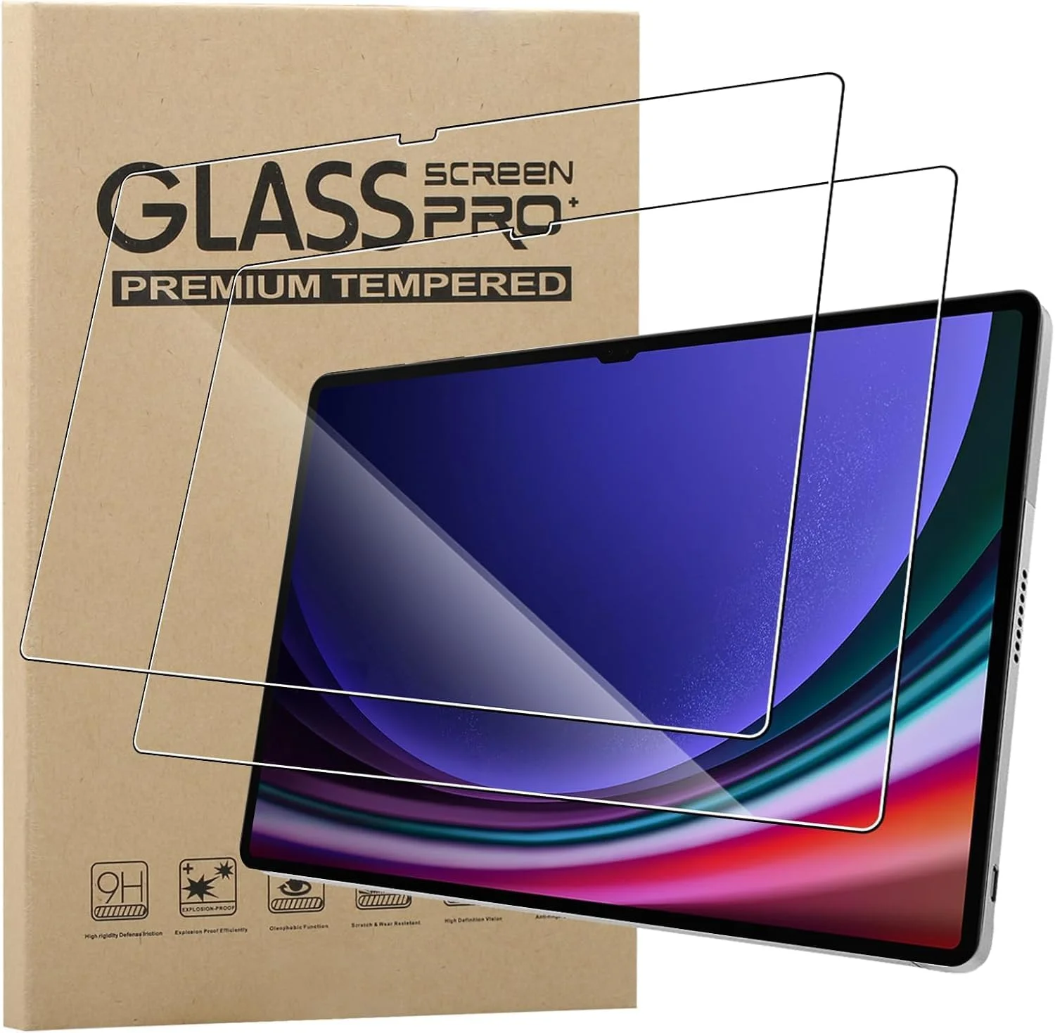 محافظ صفحه نمایش Gruattreay بسته 2 عددی برای Samsung Galaxy Tab S10 Ultra 14.6 اینچی، سختی 9H، ضد خش، ضد اثر انگشت، محافظ صفحه نمایش شیشه ای حرارت دیده HD Ultra Clear محافظ صفحه نمایش Gruattreay بسته 2 عددی برای Samsung Galaxy Tab S10 Ultra 14.6 اینچی، سختی 9H، ضد خش، ضد اثر انگشت، محافظ صفحه نمایش شیشه ای حرارت دیده HD Ultra Clear