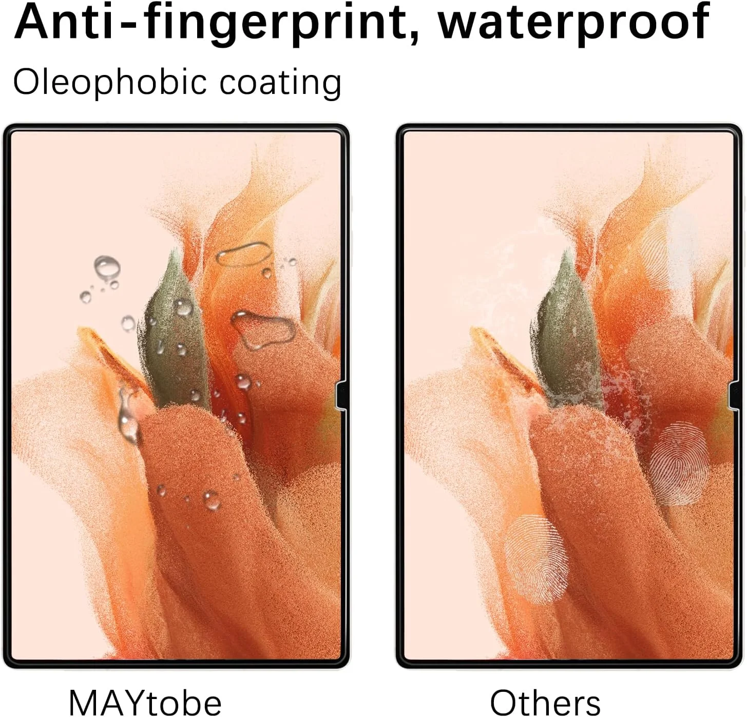 محافظ صفحه نمایش MAYtobe دو عددی برای تبلت سامسونگ گلکسی تب S9 Ultra 14.6 اینچی، فیلم شیشه ای حرارت دیده ضد خش، ضد اثر انگشت، فوق العاده شفاف
