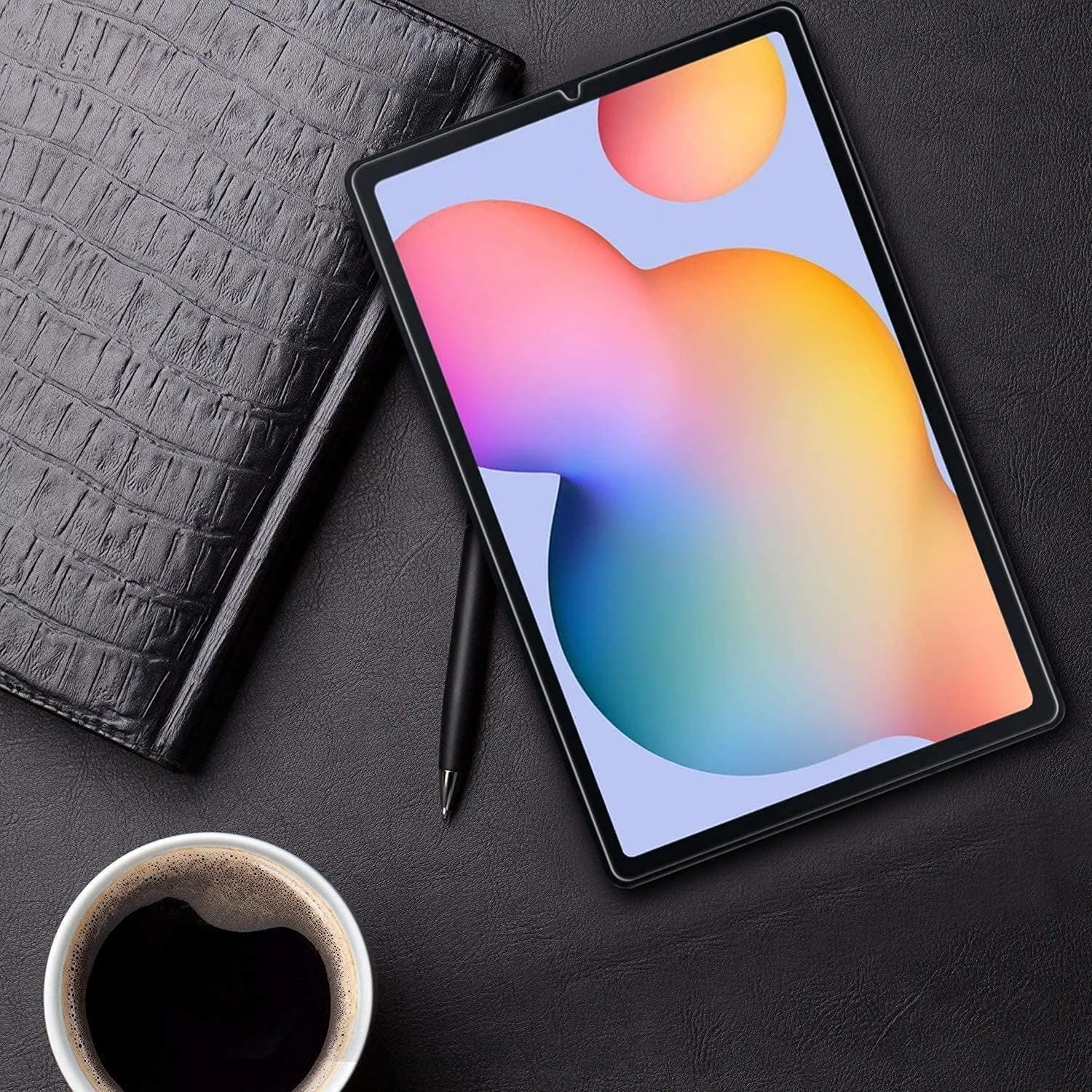 محافظ صفحه نمایش AWH برای تبلت سامسونگ Tab S6 Lite 10.4 اینچ 2020 (SM-P610/P615)، فیلم شیشه ای حرارت دیده شفاف با وضوح بالا سازگار با گلکسی S6 Lite 10.4 اینچ (2020) [2 عدد]