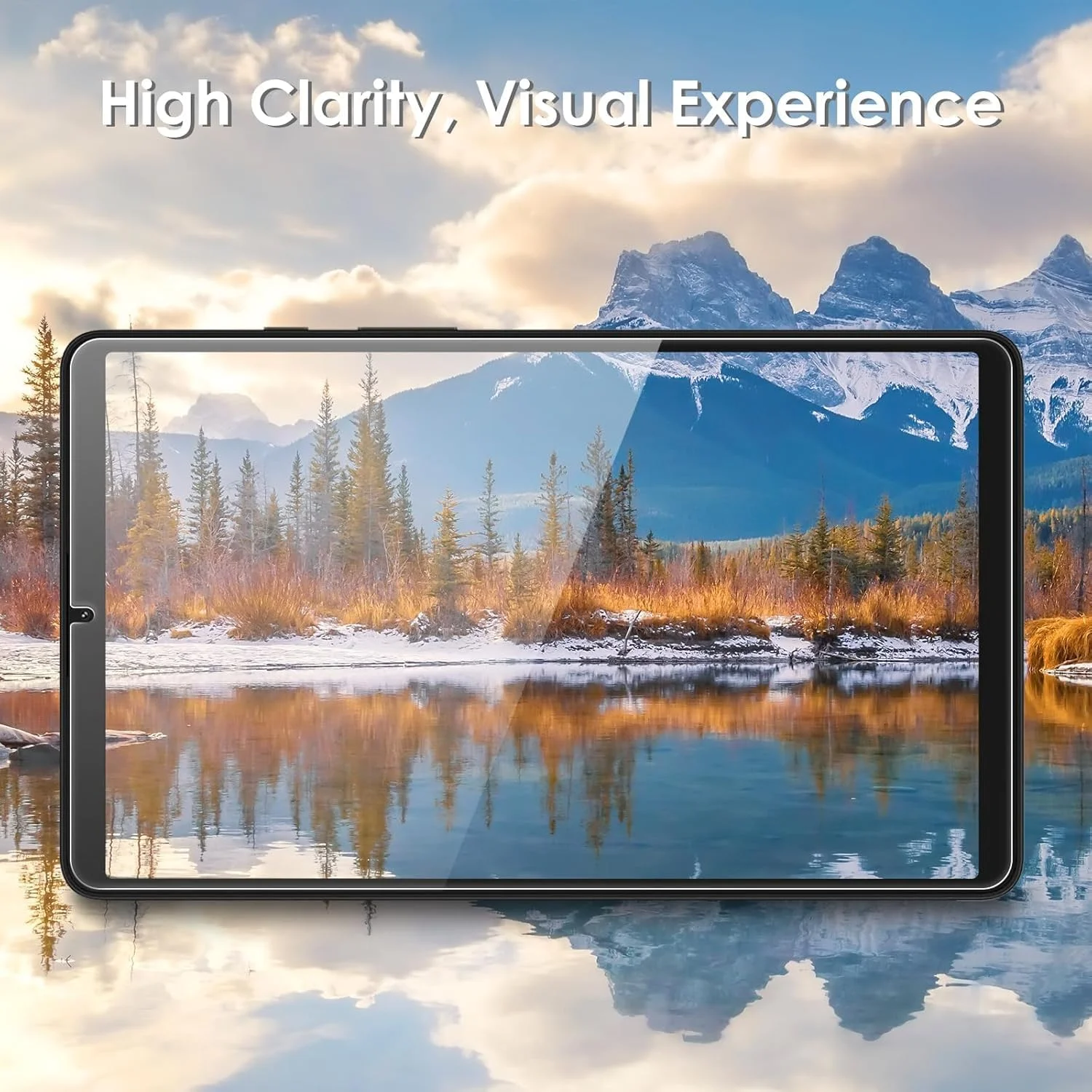 محافظ صفحه نمایش شیشه ای Muzz، بسته 2 عددی، سازگار با تبلت سامسونگ گلکسی تب A9 4G مدل 2023، فیلم شفاف، ضد خش، سختی 9H، نصب آسان (SM-X110/ SM-X115) (گلکسی تب A9 4G 8.7 اینچ)