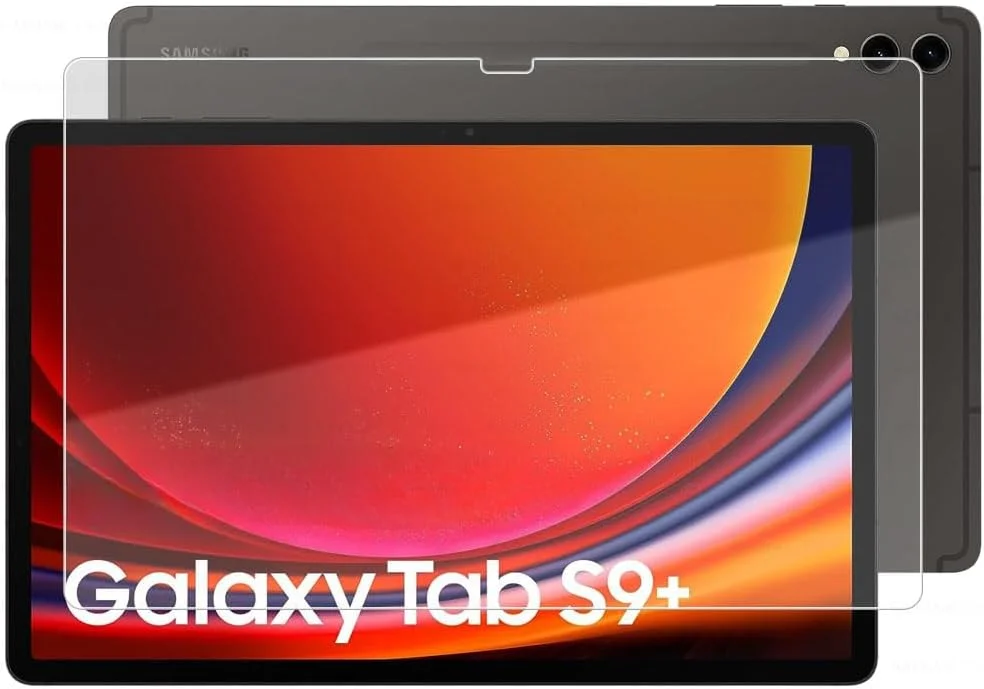 محافظ صفحه نمایش تبلت Gruattreay، 2 عدد، سازگار با تبلت سامسونگ گلکسی تب S9 پلاس 12.4 اینچ، فیلم شیشه ای حرارت دیده X810/X815، فیلم محافظ ضد خش 2023