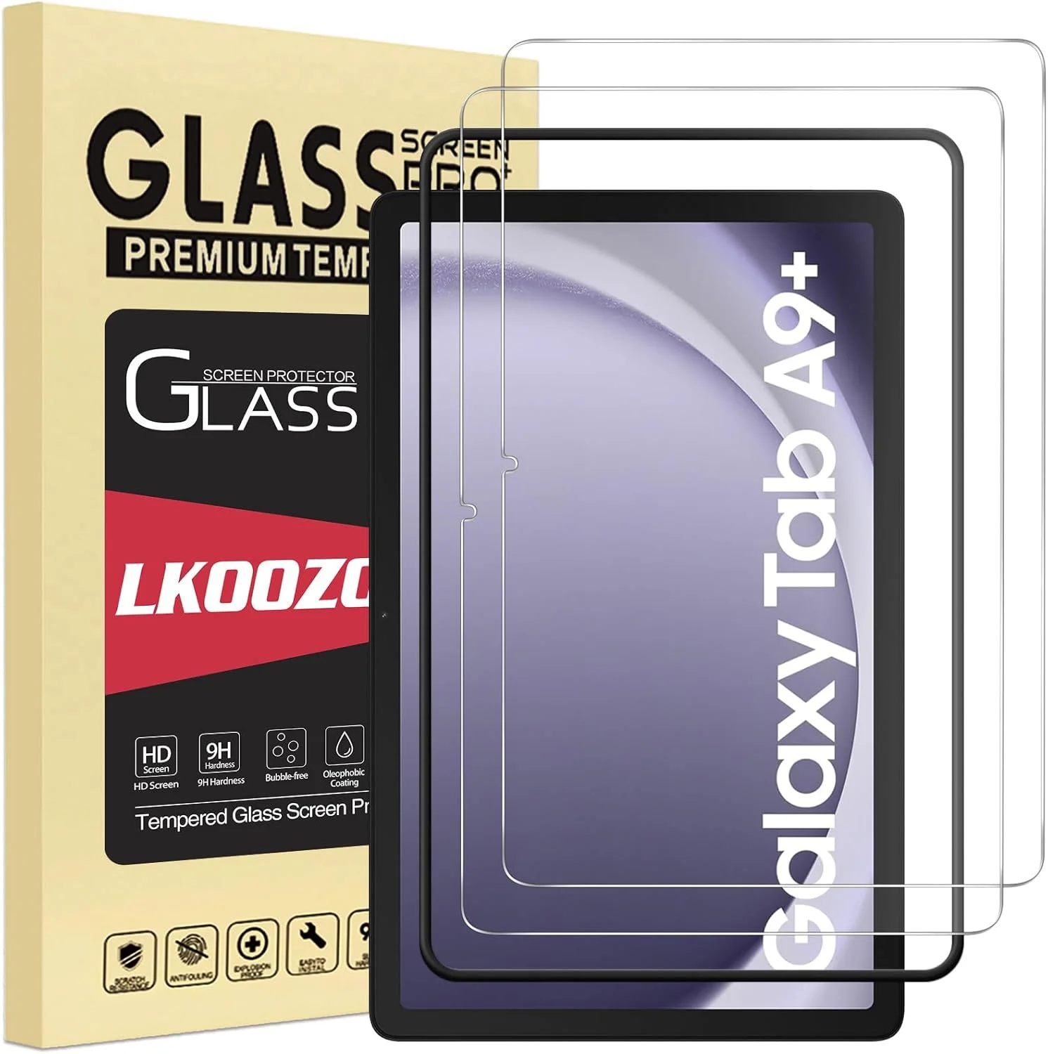 محافظ صفحه نمایش LKOOZO بسته 2 عددی برای تبلت سامسونگ گلکسی تب A9+ / A9 پلاس 5G 11 اینچی، شیشه حرارت دیده با قاب نصب، محافظ صفحه نمایش HD، ضد خش محافظ صفحه نمایش LKOOZO بسته 2 عددی برای تبلت سامسونگ گلکسی تب A9+ / A9 پلاس 5G 11 اینچی، شیشه حرارت دیده با قاب نصب، محافظ صفحه نمایش HD، ضد خش
