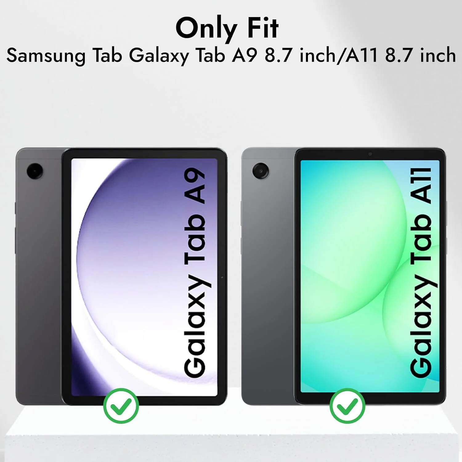 محافظ صفحه نمایش شیشه ای حرارت دیده پریمیوم Robustrion برای تبلت سامسونگ Tab A9 با اندازه 8.7 اینچ، مناسب برای تبلت سامسونگ گلکسی Tab A9 مدل [SM-X110/X115/X117]، ضد خش و ضد لک - بسته 1 عددی