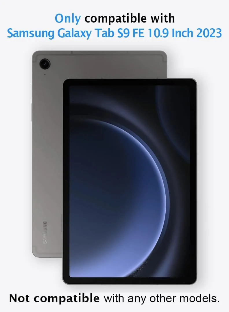 محافظ صفحه نمایش شیشه ای 2 عددی برای تبلت سامسونگ گلکسی تب S9 FE 10.9 اینچ مدل 2023، سختی 9H، نصب آسان بدون حباب، پوشش کامل و ضد خش، سازگار با قاب - شفاف