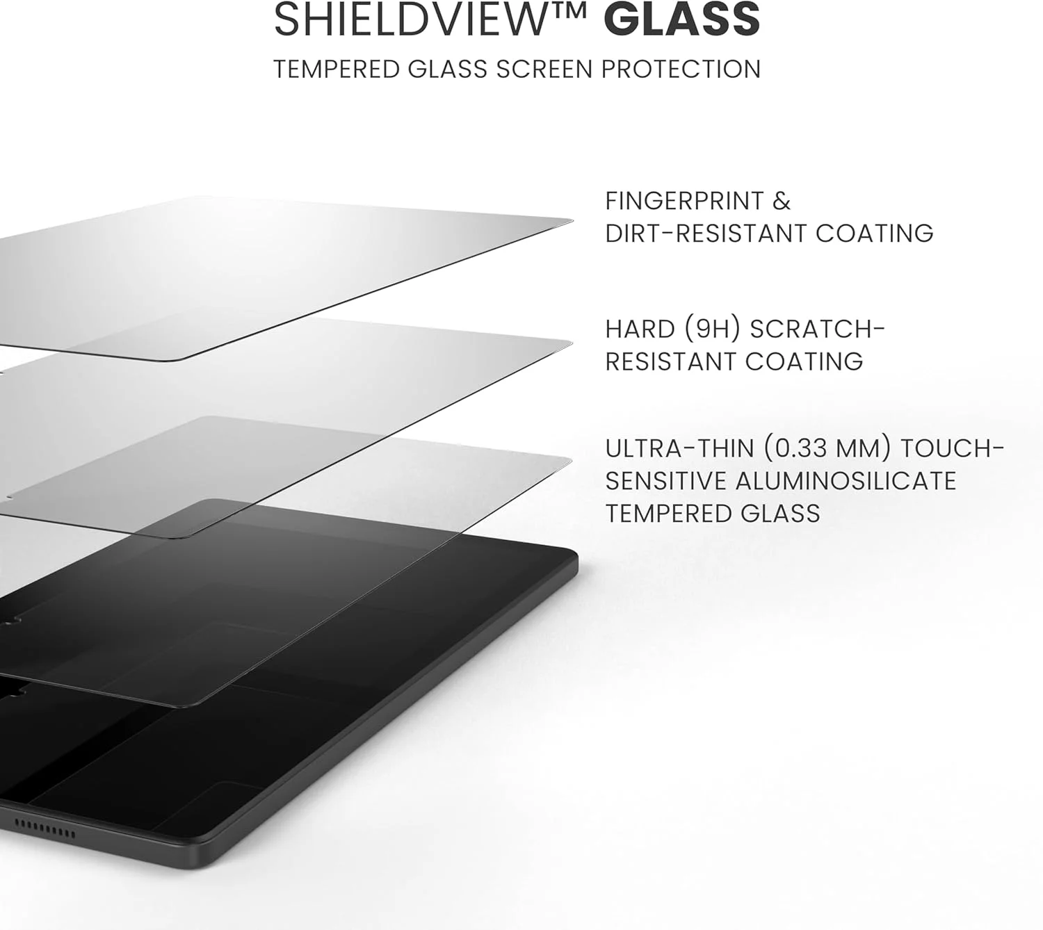 محافظ صفحه نمایش شیشه ای اسپک برای تبلت سامسونگ گلکسی تب A9 پلاس - مناسب برای صفحه نمایش تبلت سامسونگ A9+ - شیشه فوق العاده نازک - مقاوم در برابر خراش و شکستگی، نصب آسان، بدون اثر انگشت - شیشه ShieldView - شفاف محافظ صفحه نمایش شیشه ای اسپک برای تبلت سامسونگ گلکسی تب A9 پلاس - مناسب برای صفحه نمایش تبلت سامسونگ A9+ - شیشه فوق العاده نازک - مقاوم در برابر خراش و شکستگی، نصب آسان، بدون اثر انگشت - شیشه ShieldView - شفاف