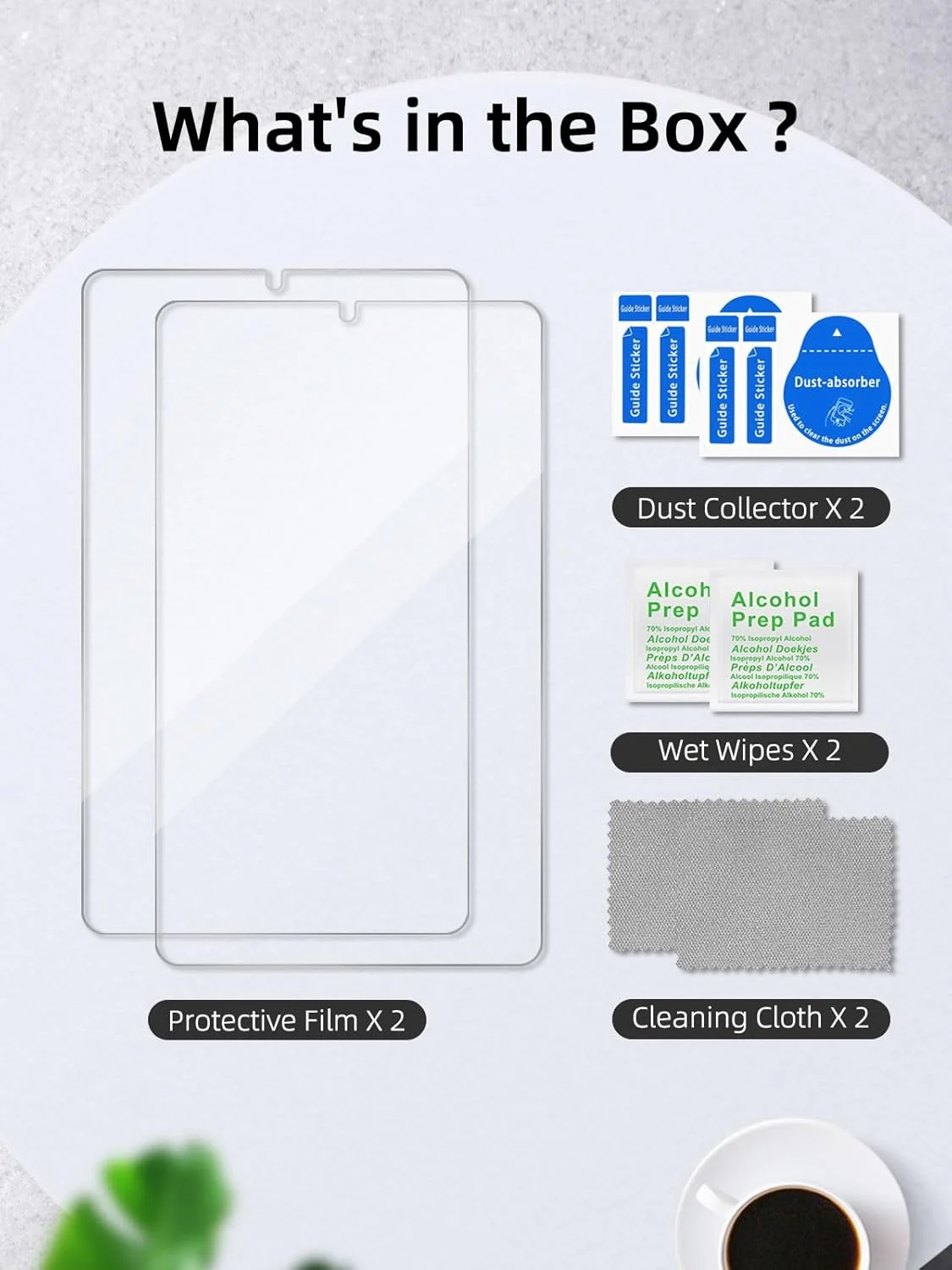 محافظ صفحه نمایش 2 عددی Jngnpn برای سامسونگ گلکسی تب A9 [8.7 اینچ]، فیلم شیشه ای سخت با سختی 9H، سازگار با قاب، حساس به لمس، ضد خش، بدون حباب (شفاف)