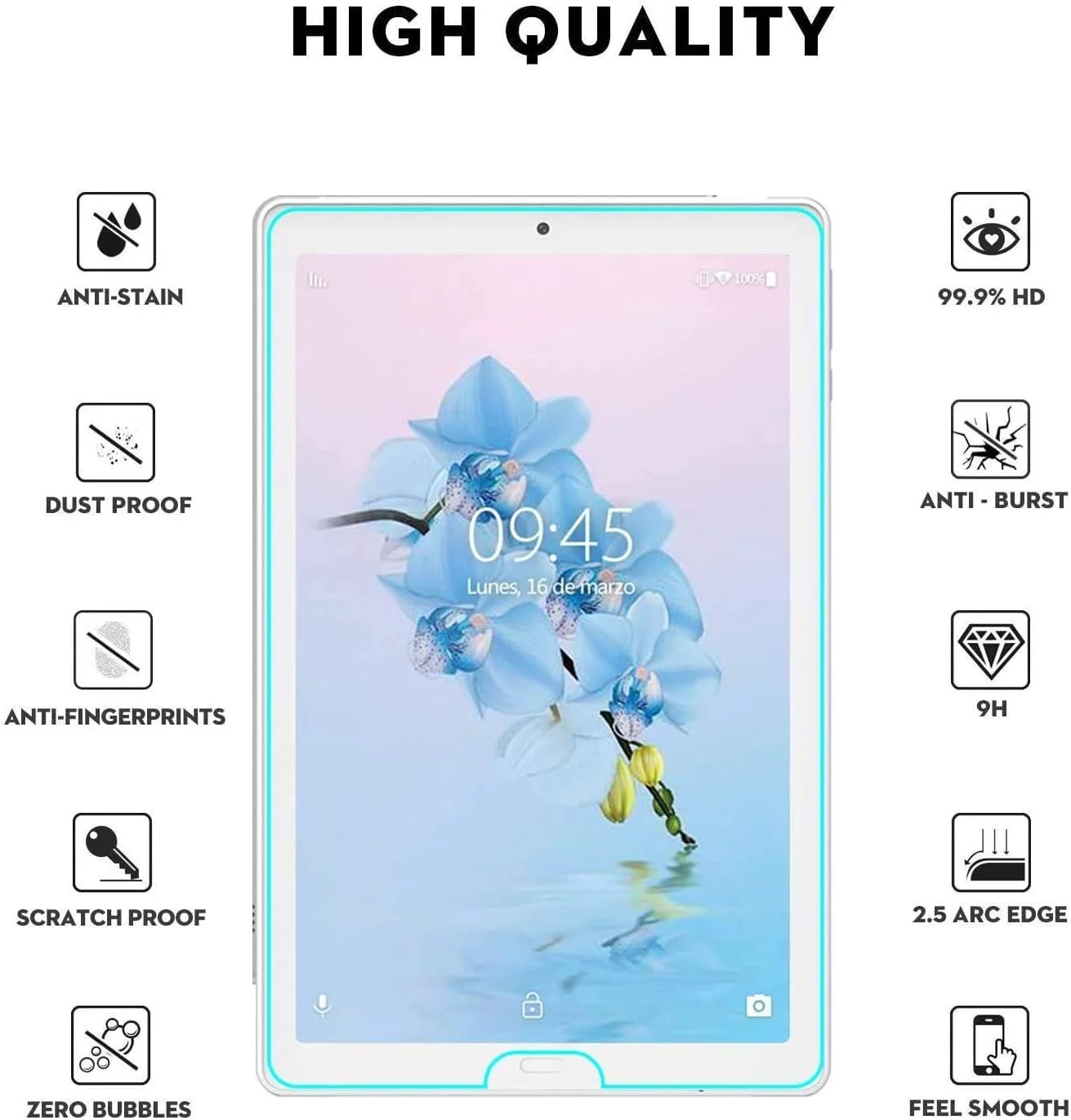 محافظ صفحه نمایش شیشه ای حرارت دیده YGoal برای گلکسی تب A7 لایت 8.7 اینچ، بسته 2 عددی، سختی 9H، ضد خش، محافظ صفحه نمایش شیشه ای بدون حباب برای تبلت 8.7 اینچی سامسونگ گلکسی تب A7 لایت