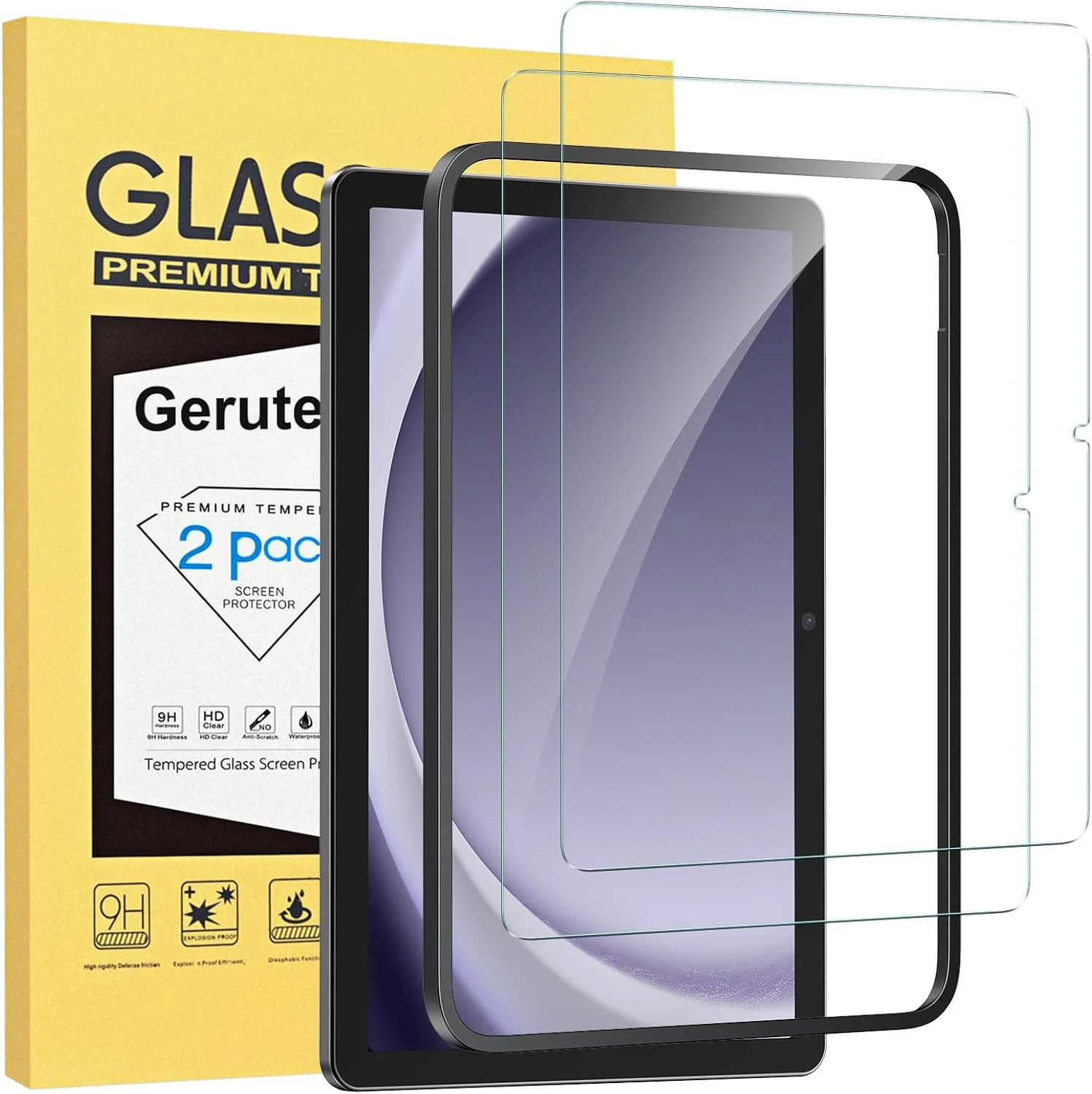 محافظ صفحه نمایش گرودک برای تبلت سامسونگ گلکسی تب A9+ / A9 پلاس 11 اینچ 2023، شیشه حرارت دیده با فریم نصب آسان برای گلکسی تب A9+ 11 اینچ [فوق العاده شفاف] [سختی 9H]