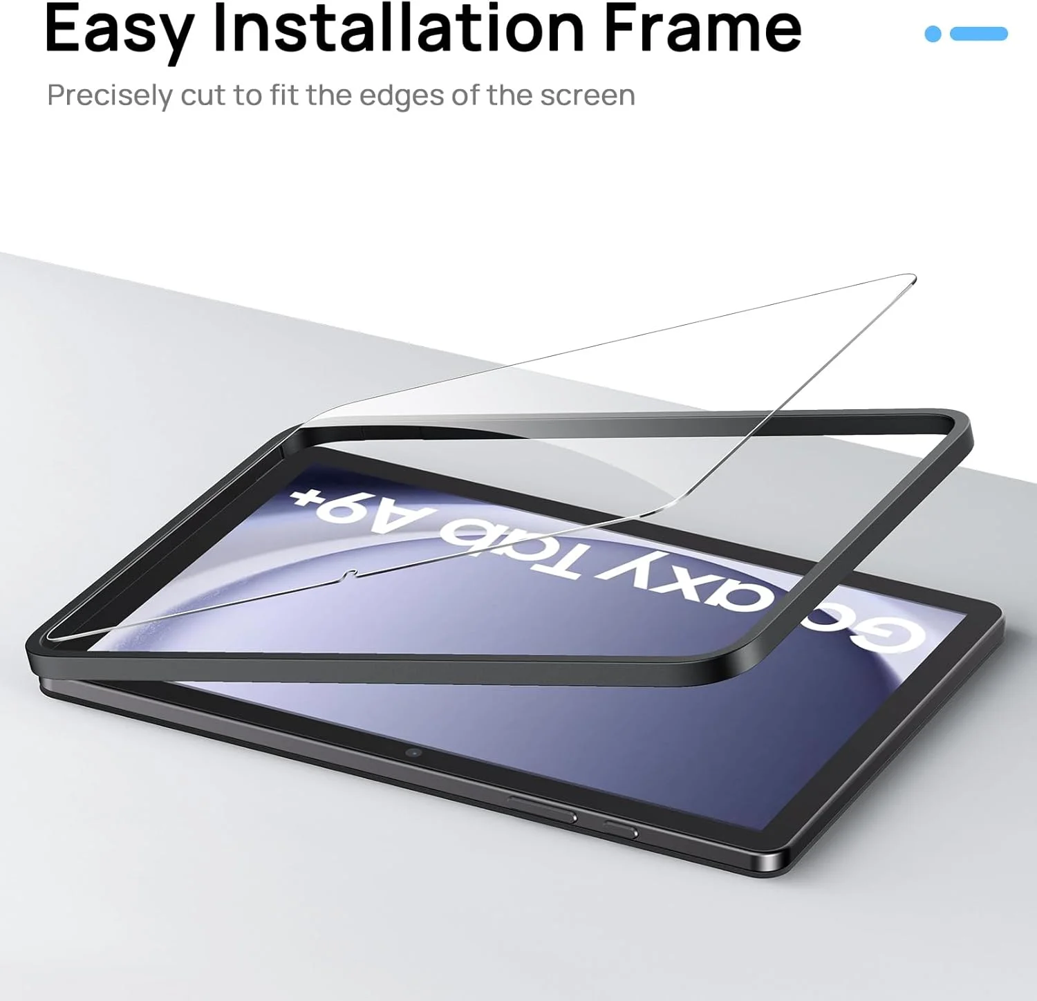 محافظ صفحه نمایش گرودک برای تبلت سامسونگ گلکسی تب A9+ / A9 پلاس 11 اینچ 2023، شیشه حرارت دیده با فریم نصب آسان برای گلکسی تب A9+ 11 اینچ [فوق العاده شفاف] [سختی 9H]