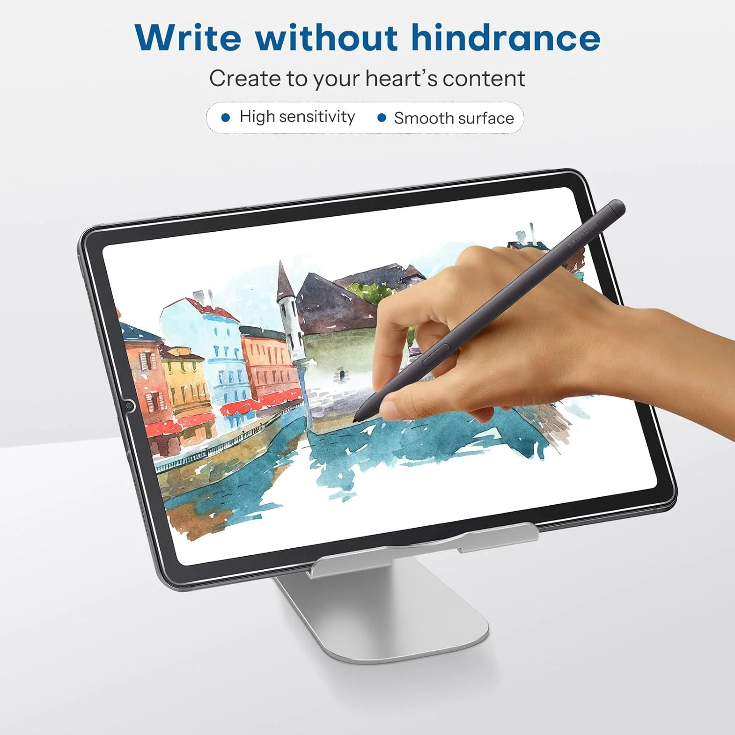 محافظ صفحه نمایش [بسته 3 عددی] سازگار با تبلت سامسونگ گلکسی تب S6 Lite 10.4 اینچ، شیشه حرارت دیده با سختی 9H سازگار با قلم S Pen، مقاوم در برابر خراش، بدون حباب