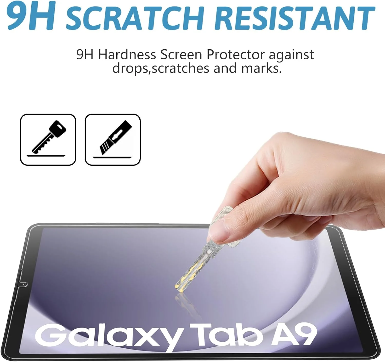 محافظ صفحه نمایش GOZOPO بسته 2 عددی برای تبلت سامسونگ گلکسی تب A9 8.7 اینچ، محافظ صفحه شیشه ای حرارت دیده مقاوم در برابر خراش HD برای گلکسی تب A9 2023 SM-X110/SM-X115 محافظ صفحه نمایش GOZOPO بسته 2 عددی برای تبلت سامسونگ گلکسی تب A9 8.7 اینچ، محافظ صفحه شیشه ای حرارت دیده مقاوم در برابر خراش HD برای گلکسی تب A9 2023 SM-X110/SM-X115