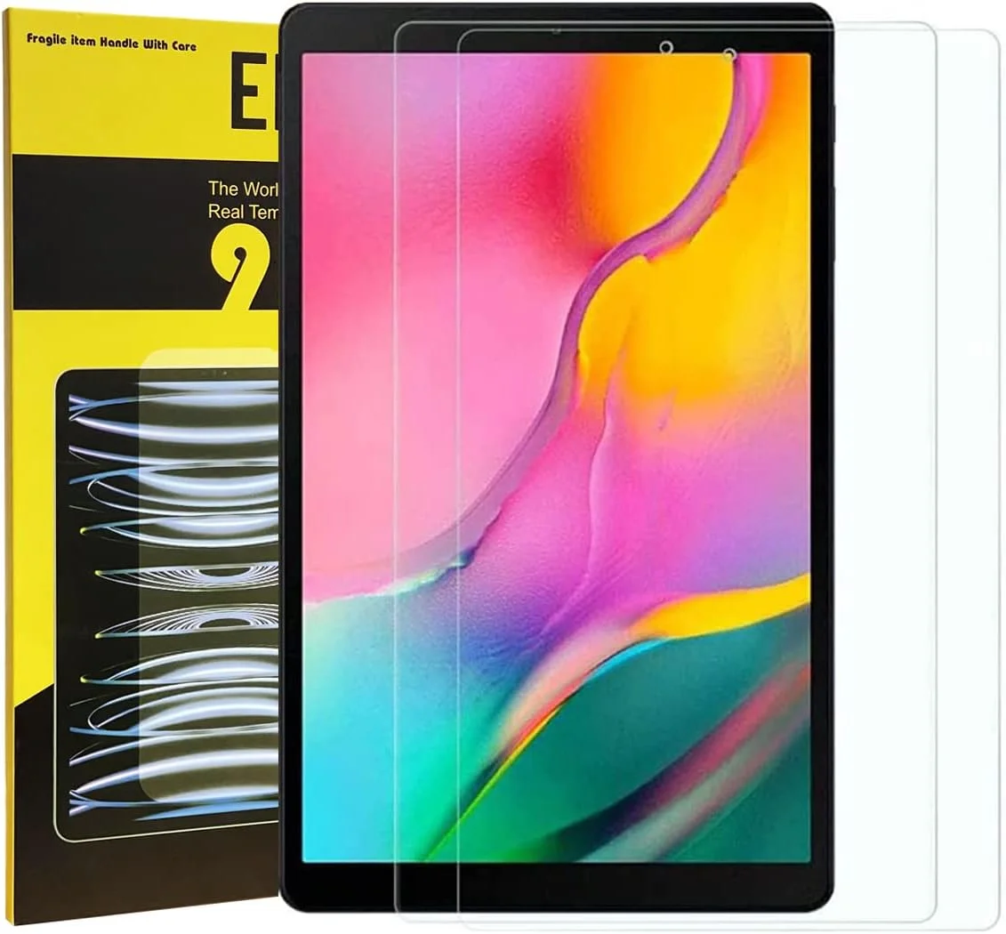 محافظ صفحه نمایش تبلت سامسونگ گلکسی تب A T510/T515 2019 [بسته 2 عددی]، ضد خش، نصب آسان، شیشه حرارت دیده برای سامسونگ گلکسی تب A 10.1 T510/T515 2019