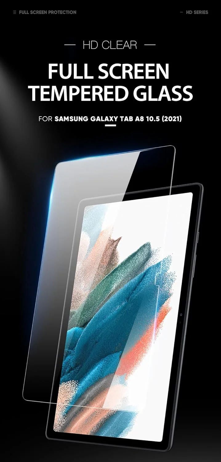 محافظ صفحه نمایش شیشه ای حرارت دیده 2.5 بعدی DUX DUCIS طراحی شده برای تبلت سامسونگ گلکسی تب A8 10.5 اینچ (2021)، فیلم شیشه ای حرارت دیده تمام صفحه 0.33 میلی متری ضد انفجار - شفاف (1 عددی) محافظ صفحه نمایش شیشه ای حرارت دیده 2.5 بعدی DUX DUCIS طراحی شده برای تبلت سامسونگ گلکسی تب A8 10.5 اینچ (2021)، فیلم شیشه ای حرارت دیده تمام صفحه 0.33 میلی متری ضد انفجار - شفاف (1 عددی)
