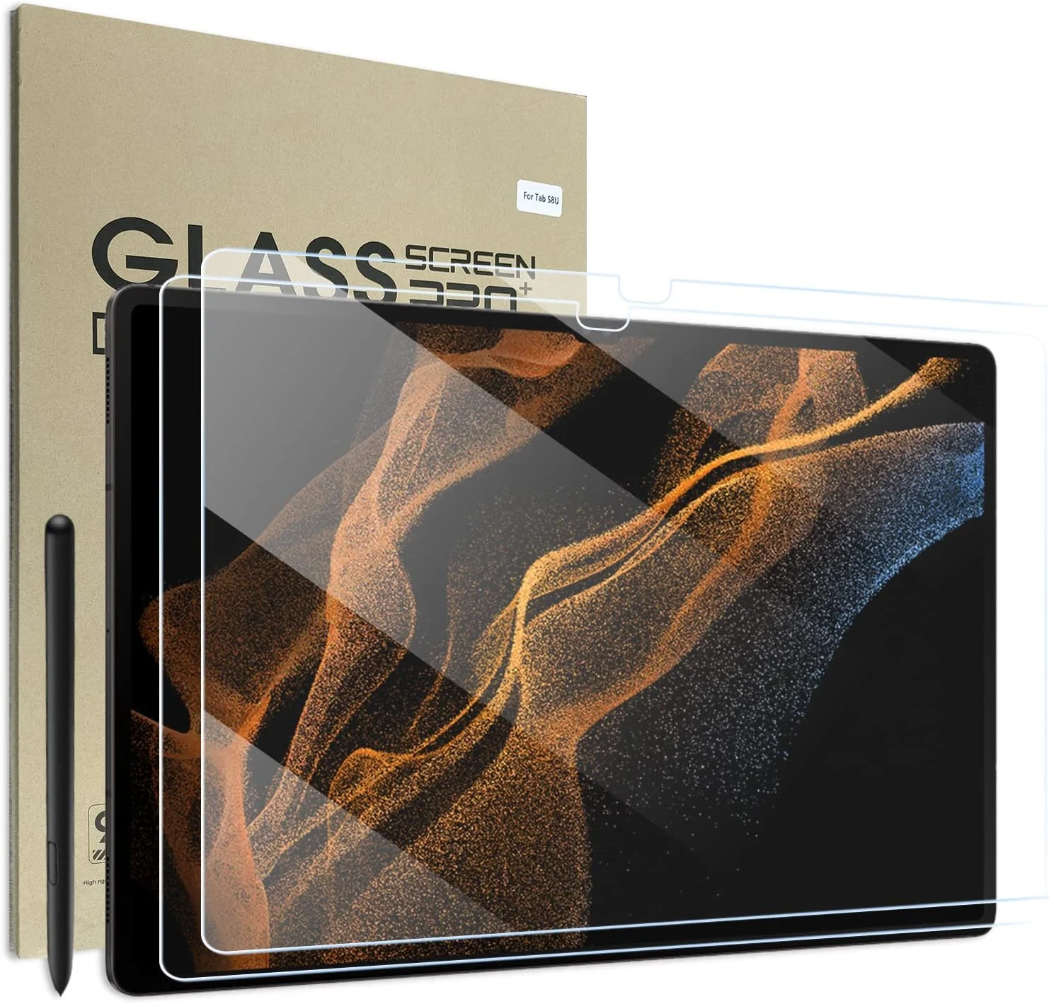 محافظ صفحه نمایش SUPBEC [2 عدد] برای تبلت سامسونگ گلکسی تب S8 Ultra سایز 14.6 اینچ مدل 2022 (SM-X900/SM-X906)، فیلم شیشه ای سخت حرارت دیده با درجه سختی 9H برای تبلت گلکسی تب S8 Ultra، [ضد خش] [سازگار با قاب]
