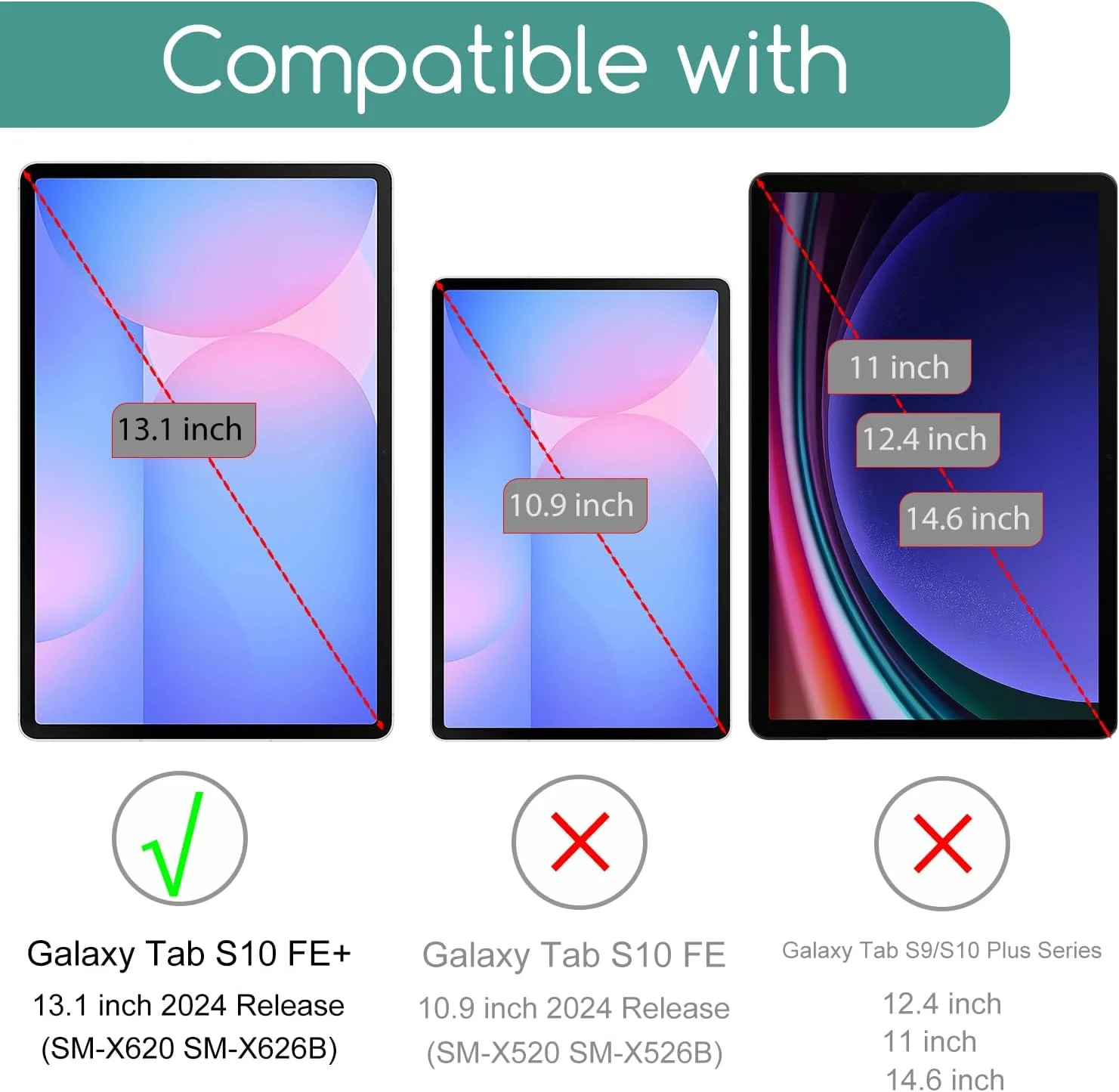 محافظ صفحه نمایش 2 عددی KEANBOLL برای تبلت سامسونگ گلکسی تب S10 FE Plus 13.1 اینچ 2025، شیشه حرارت دیده [سختی 9H] سازگار با تبلت سامسونگ S10 FE+، سازگار با قلم S، مقاوم در برابر خراش