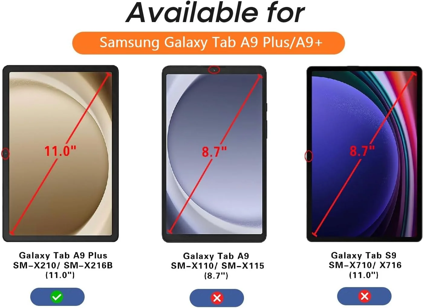 محافظ صفحه نمایش WEOFUN بسته 2 عددی برای تبلت سامسونگ گلکسی تب A9 پلاس/تب A9+ 11 اینچ 2023، شیشه حرارت دیده، ضد خش، شفافیت HD، بدون حباب محافظ صفحه نمایش WEOFUN بسته 2 عددی برای تبلت سامسونگ گلکسی تب A9 پلاس/تب A9+ 11 اینچ 2023، شیشه حرارت دیده، ضد خش، شفافیت HD، بدون حباب