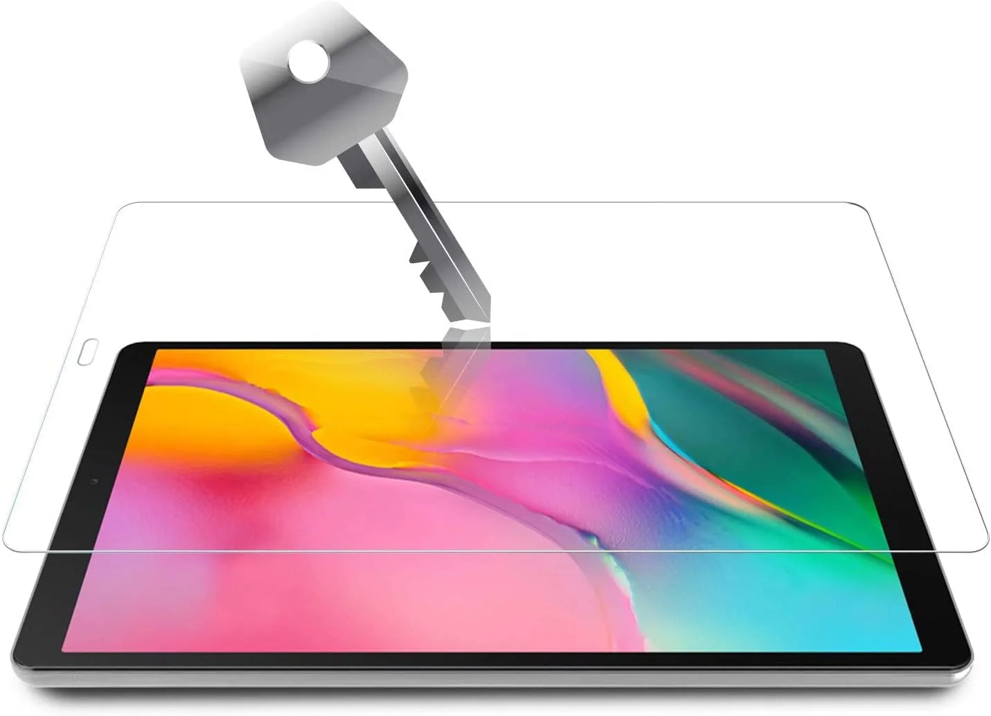 محافظ صفحه نمایش تبلت سامسونگ گلکسی تب A T510/T515 2019 [بسته 2 عددی]، ضد خش، نصب آسان، شیشه حرارت دیده برای سامسونگ گلکسی تب A 10.1 T510/T515 2019