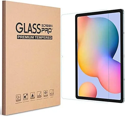 محافظ صفحه نمایش AWH [بسته 2 عددی] برای تبلت سامسونگ گلکسی تب S6 لایت/S7/S7Plus/S7Fe/A7، سختی 9H، ضد خش، بدون حباب، محافظ صفحه نمایش شیشه ای حرارت دیده با وضوح بالا سازگار با (تب S7)