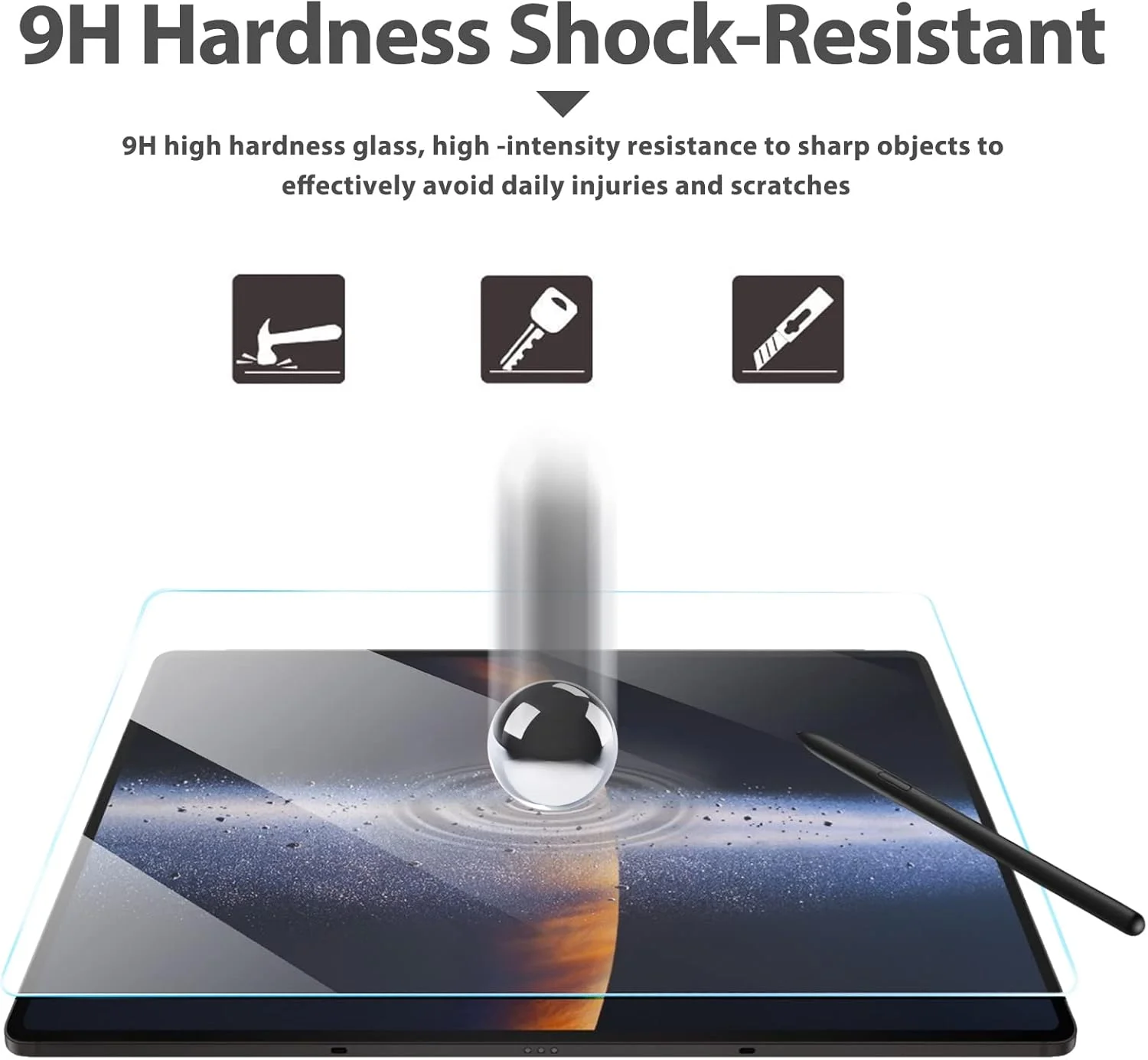 محافظ صفحه نمایش SUPBEC [2 عدد] برای تبلت سامسونگ گلکسی تب S8 Ultra سایز 14.6 اینچ مدل 2022 (SM-X900/SM-X906)، فیلم شیشه ای سخت حرارت دیده با درجه سختی 9H برای تبلت گلکسی تب S8 Ultra، [ضد خش] [سازگار با قاب]