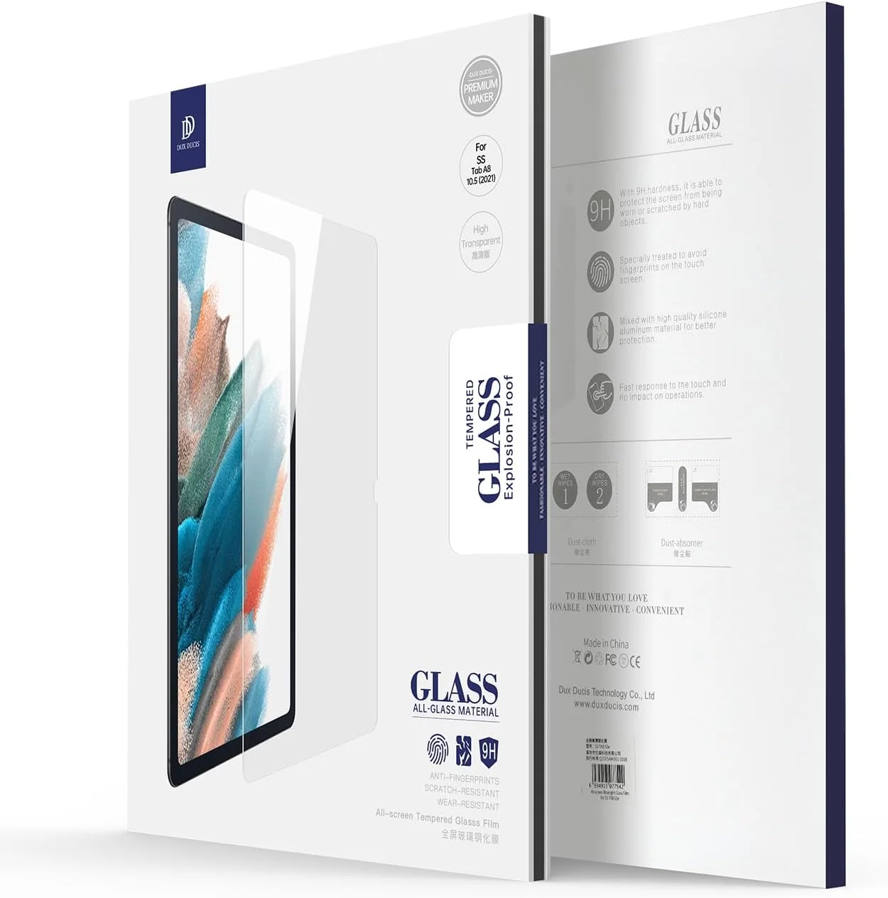 محافظ صفحه نمایش شیشه ای حرارت دیده 2.5 بعدی DUX DUCIS طراحی شده برای تبلت سامسونگ گلکسی تب A8 10.5 اینچ (2021)، فیلم شیشه ای حرارت دیده تمام صفحه 0.33 میلی متر ضد انفجار - شفاف (2 عددی) محافظ صفحه نمایش شیشه ای حرارت دیده 2.5 بعدی DUX DUCIS طراحی شده برای تبلت سامسونگ گلکسی تب A8 10.5 اینچ (2021)، فیلم شیشه ای حرارت دیده تمام صفحه 0.33 میلی متر ضد انفجار - شفاف (2 عددی)