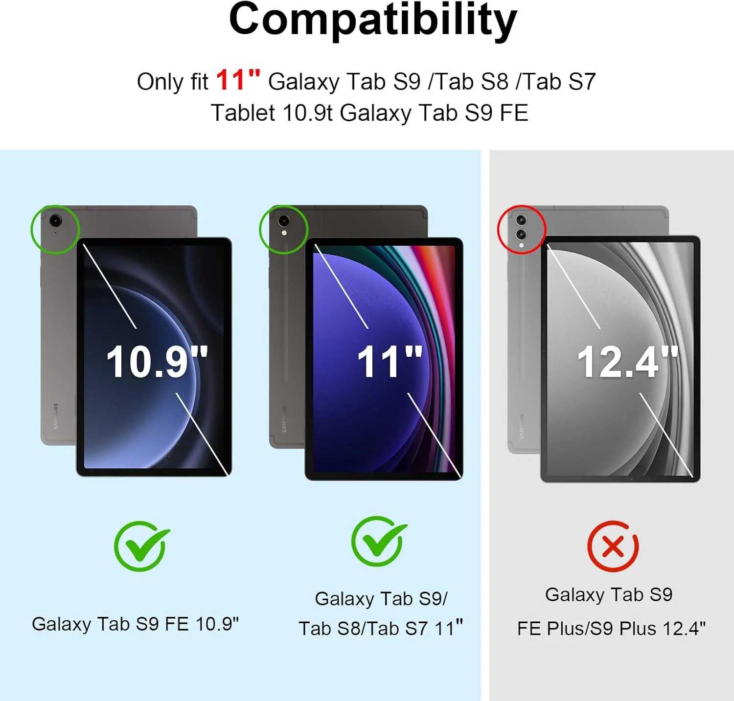 محافظ صفحه نمایش 2 عددی برای تبلت سامسونگ گلکسی تب S9/S8/S7 11 اینچی و تب S9 FE 10.9 اینچی، فیلم شیشه ای حرارت دیده با وضوح بالا، سازگار با قلم S، ضد خش، سختی 9H، حساس به لمس