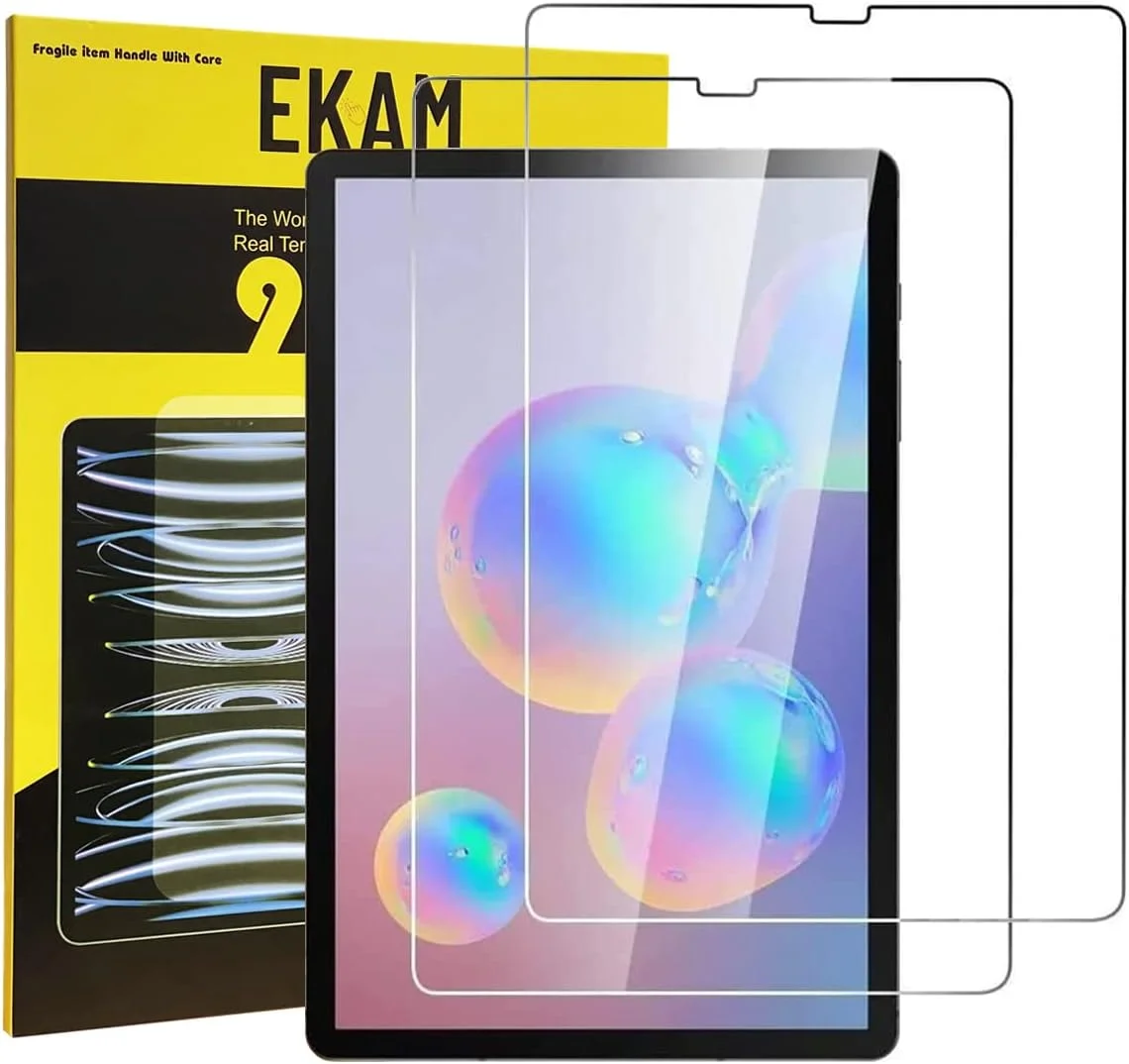 محافظ صفحه نمایش موبایل استاف لیمیتد [2 عددی] برای تبلت سامسونگ گلکسی تب S6 T860, T865 2019 / تب S5e T720, T725 (10.5 اینچ)، محافظ صفحه نمایش تبلت، ضد خش، نصب آسان شیشه حرارت دیده