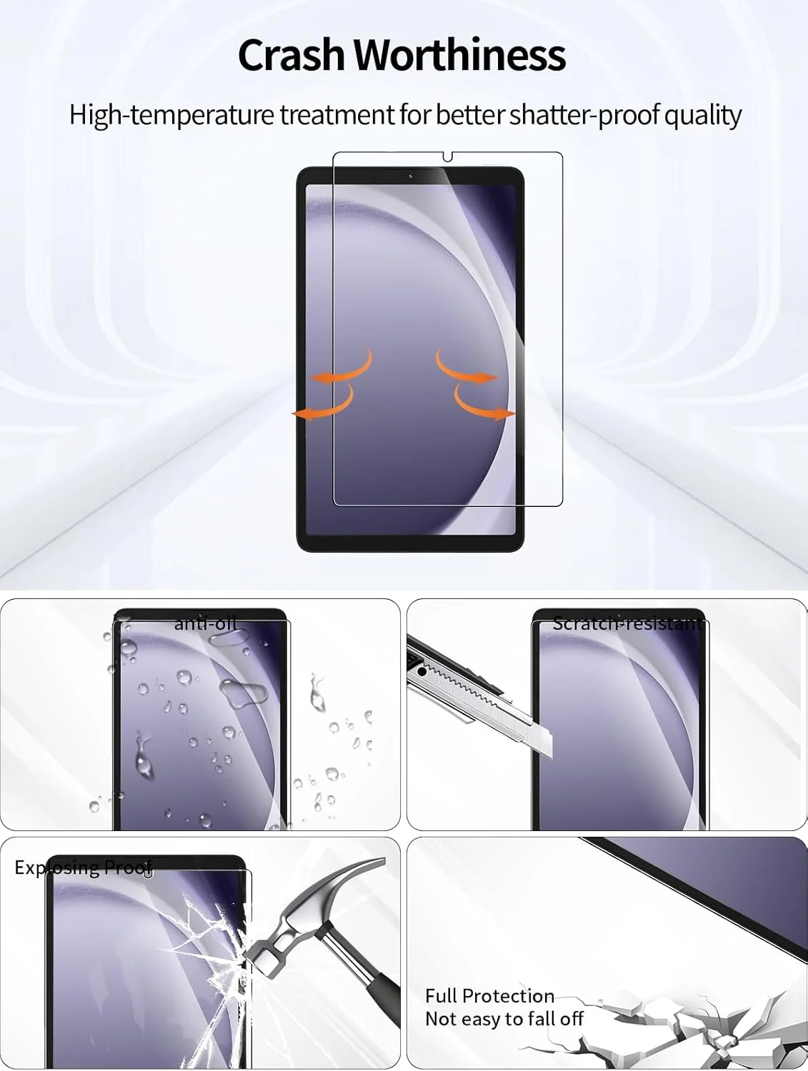 (2 بسته) محافظ صفحه نمایش شیشه ای حرارت دیده برای تبلت سامسونگ گلکسی تب A11 با اندازه 8.7 اینچ - سختی 9H | مقاوم در برابر خراش | ضد اثر انگشت | نصب بدون حباب (2 بسته) محافظ صفحه نمایش شیشه ای حرارت دیده برای تبلت سامسونگ گلکسی تب A11 با اندازه 8.7 اینچ - سختی 9H | مقاوم در برابر خراش | ضد اثر انگشت | نصب بدون حباب